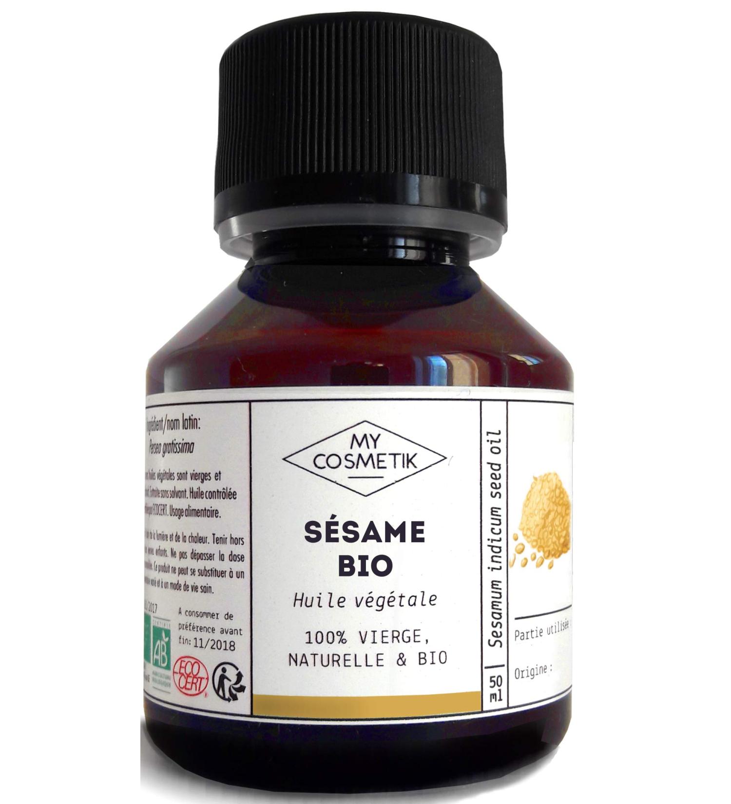 Buy Organic Sesame Vegetable Oil 500ml | MY COSMETIK | Premium Quality for Skin & Hair Care - Worldwide Shipping - Buy Online on GoSupps.com