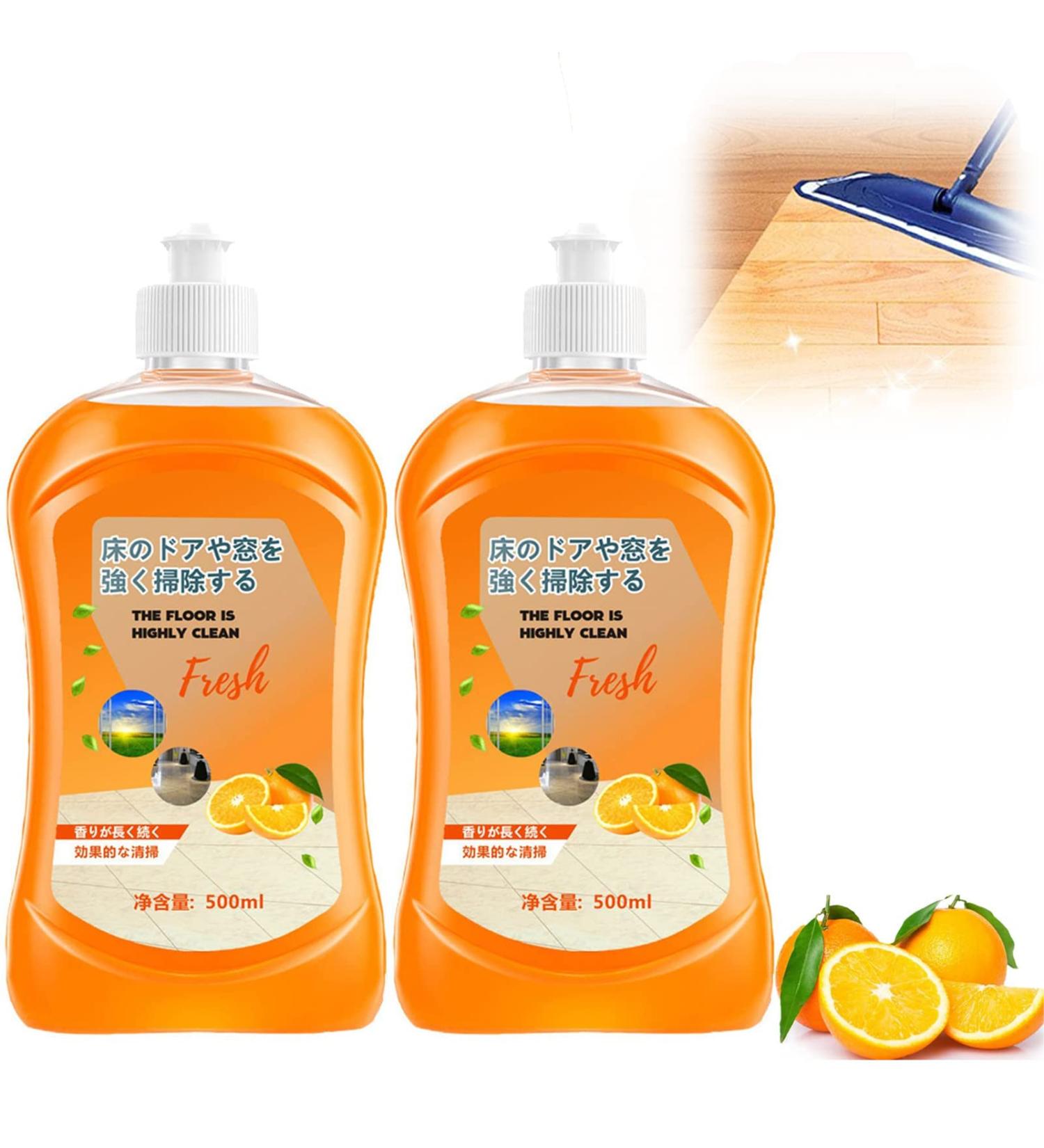 17.6 oz/500ml Hardwood Floor Cleaner Powerful Decontamination Floor Cleaner Wood Floor Cleaning Cleaner Polishing Brightening Tile Cleaner (2PCS Sweet Orange) 2PCS Sweet orange - Buy Online on GoSupps.com