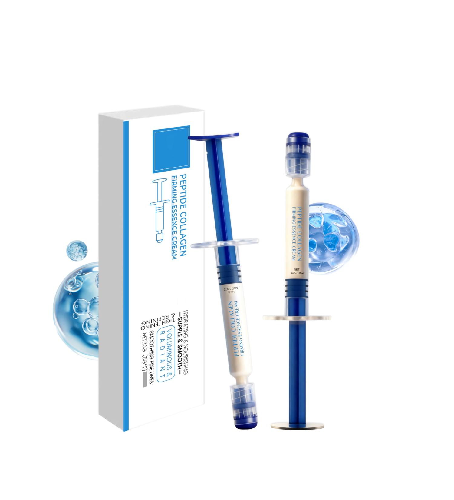 KunMan Polypeptide Collagen Elastic Essence Cream Peptide Anti-Wrinkle Firming Cream with Micro Molecular Collagen for All Skin Types 1 Boxes