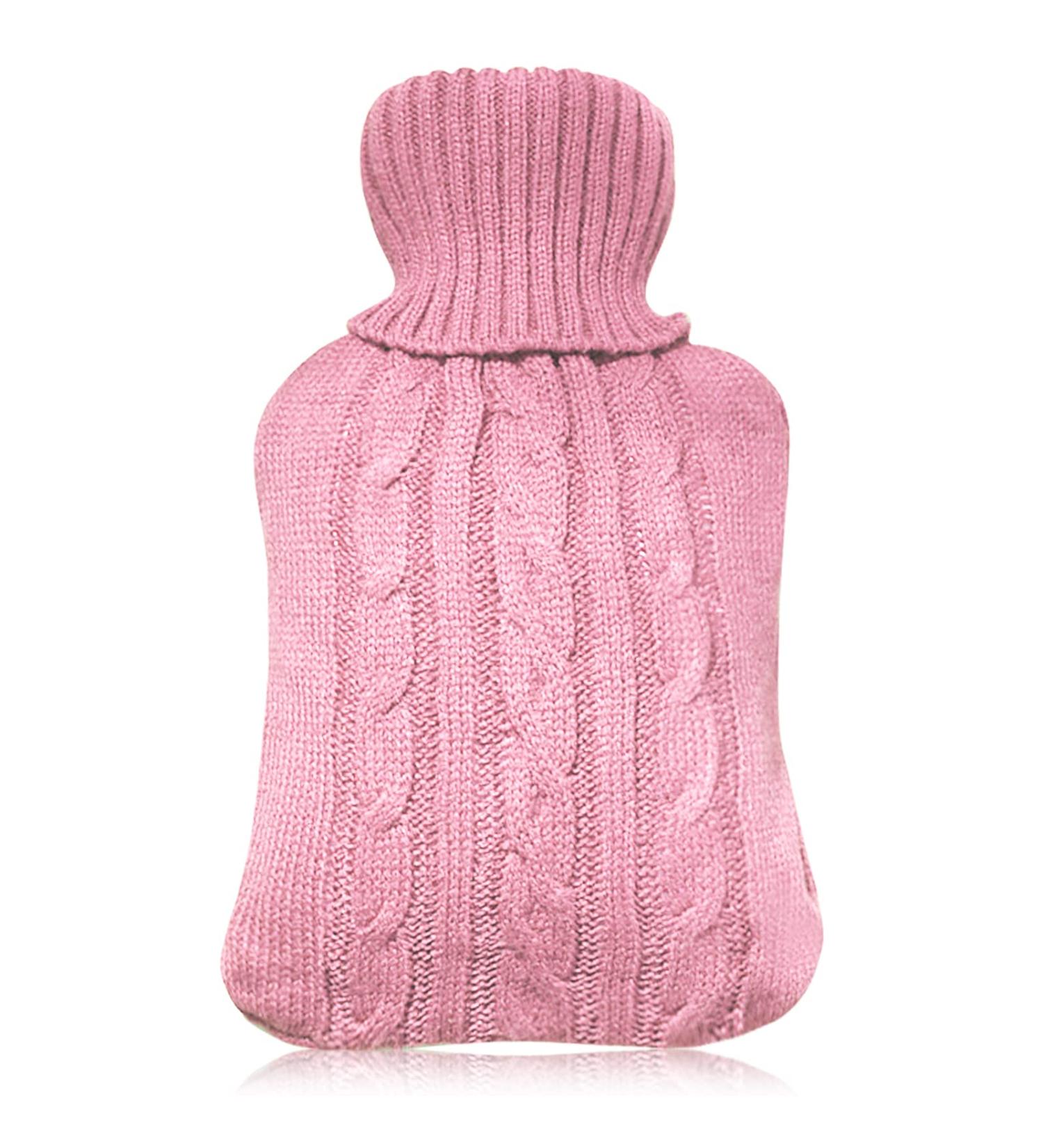 Rope Cover for Hot Water Bottles - Removable & Washable Soft Heat Bag for Pain Relief | Comfortable Hand-Foot Warmer (Pink) - International Shipping Available - Buy Online on GoSupps.com
