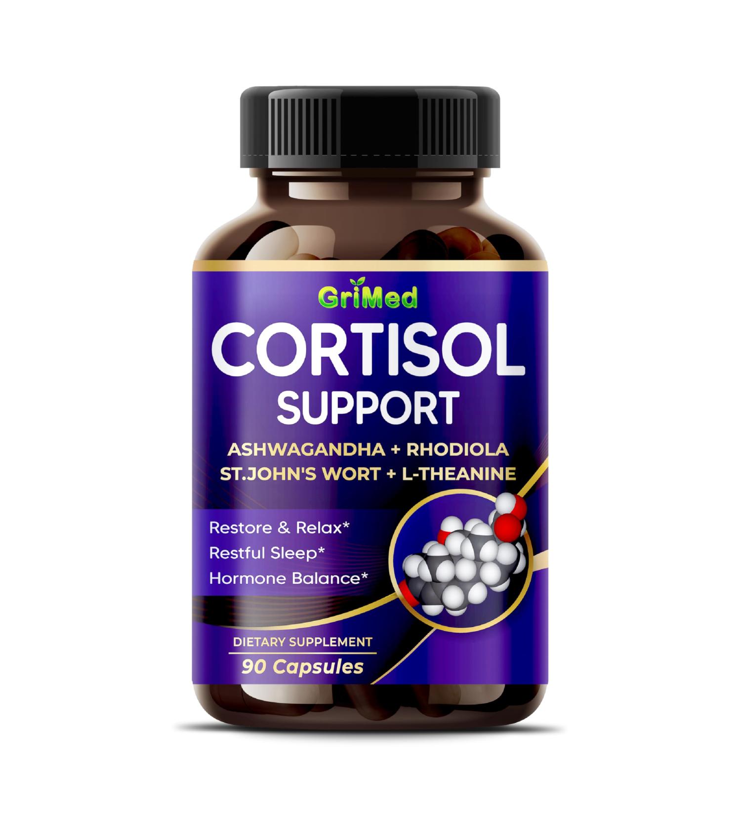 GriMed Ashwagandha Rhodiola 14 150mg - x 10 Power with St.John's Wort L-Theanine - Restore & Relax Restful Sleep (90 Count (Pack of 1)) - Buy Online on GoSupps.com