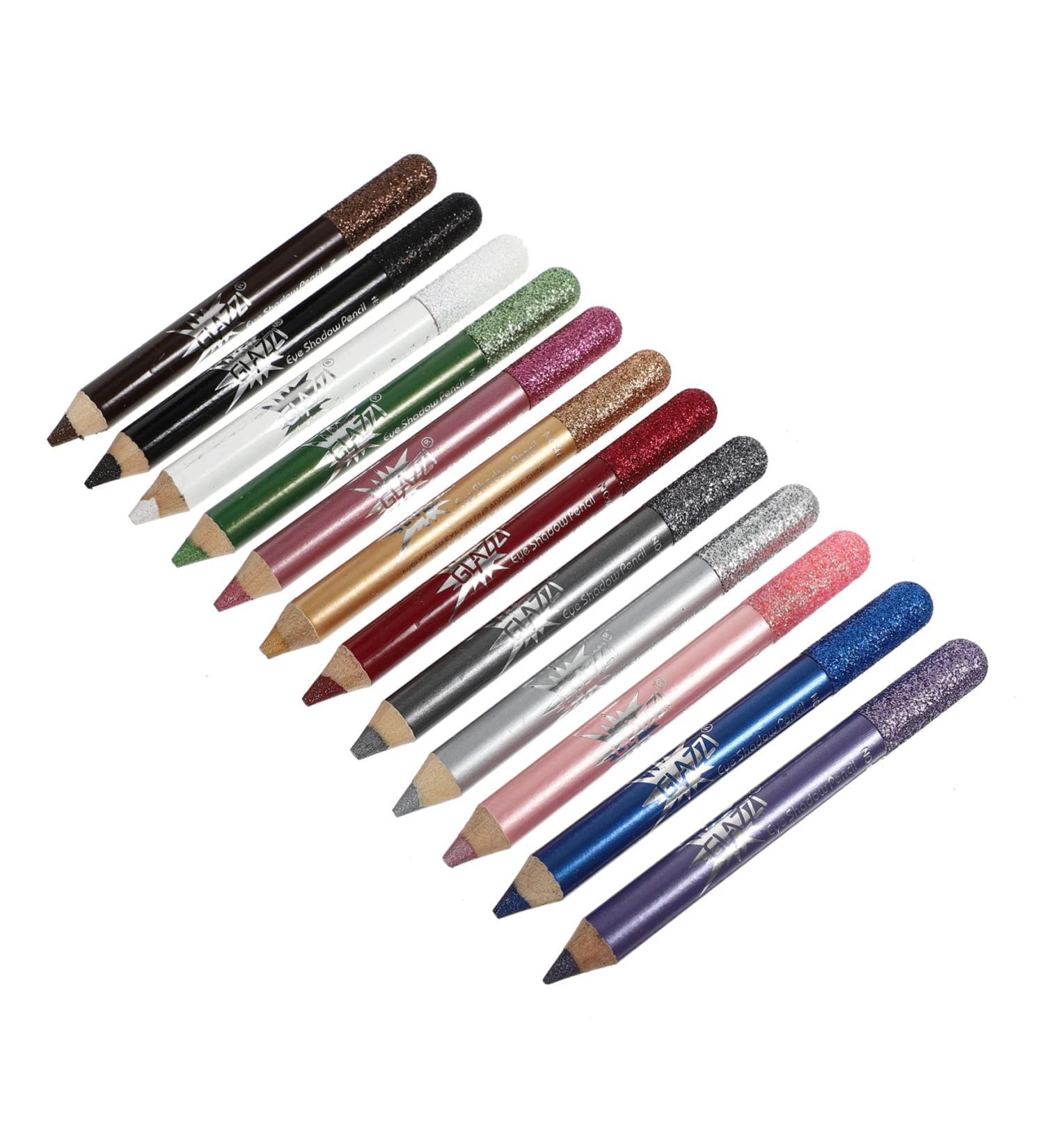 Baluue 24 Pcs Pearlescent Eyeshadow Pencil Makeup Liner Pencil Cosmetic Eyeshadow Pen Gel Crayons Powder 12.5X0.5cmx2pcs Assorted Colorx2pcs - Buy Online on GoSupps.com