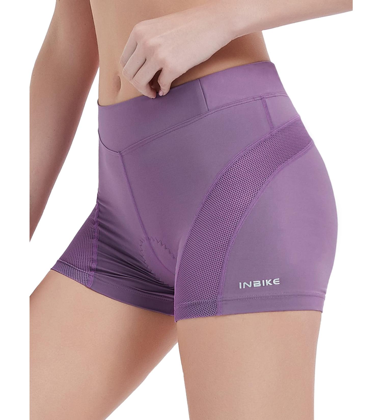 INBIKE Women's High Waist Padded Bicycle Underwear - Comfortable Cycling Briefs SW003 XL Purple - Buy Online on GoSupps.com