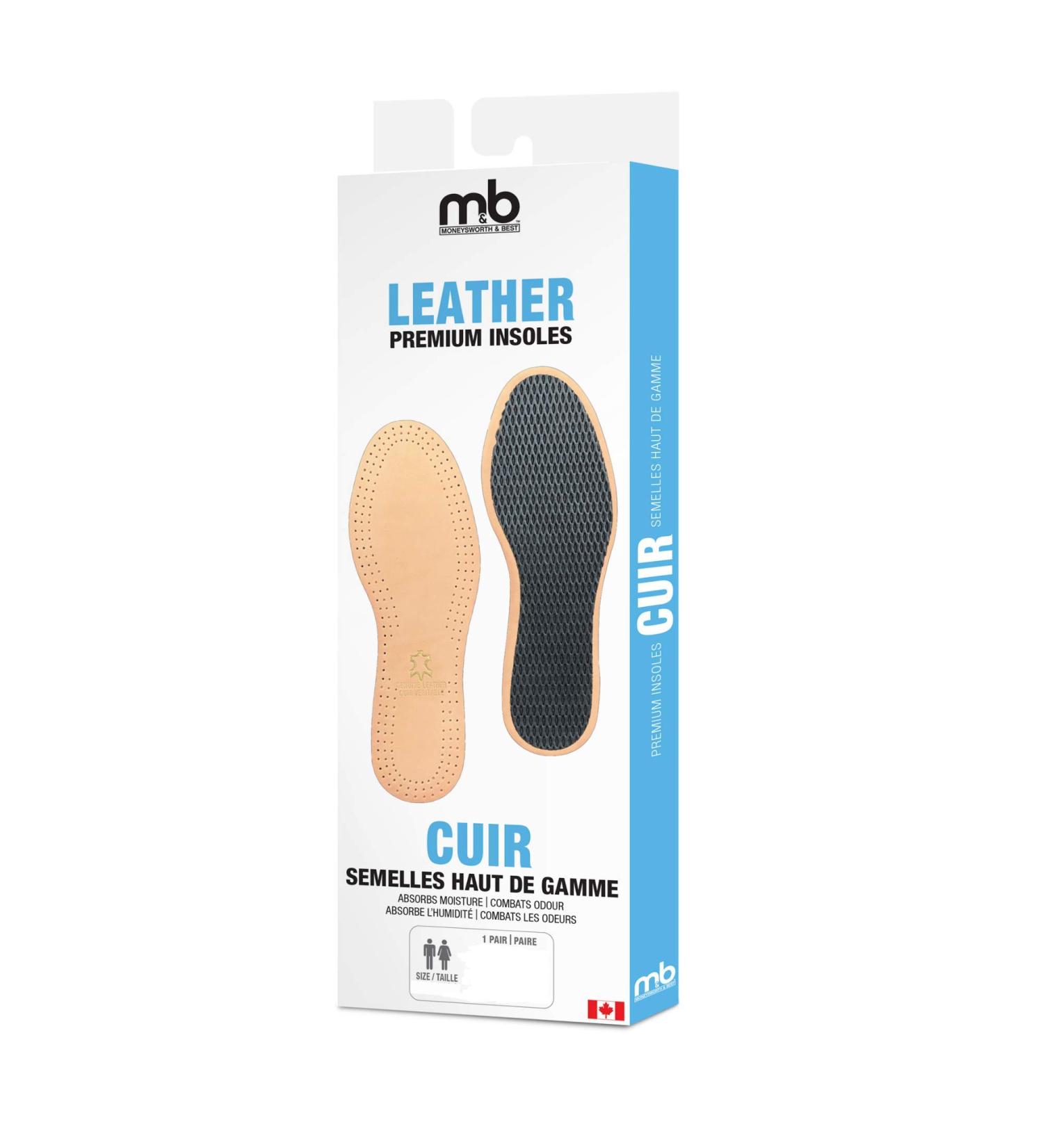 Moneysworth & Best Leather Insole Men's Size 10-11 - Premium Shoe Care - Buy Online on GoSupps.com