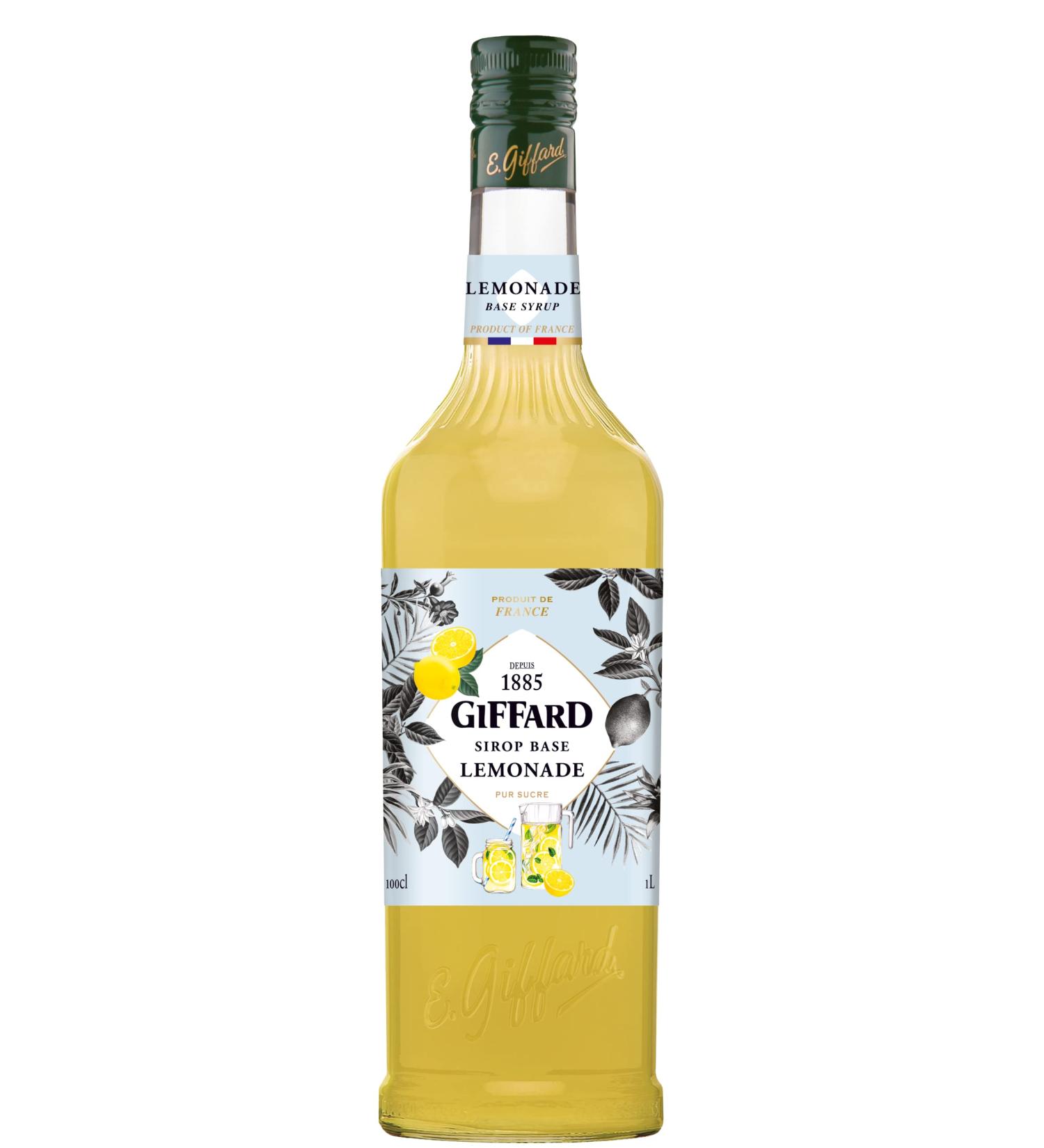 Giffard - Lemonade Base Syrup - For Lemonade - Recipe and Made in France - Refreshing and Gourmet - 1 Litre