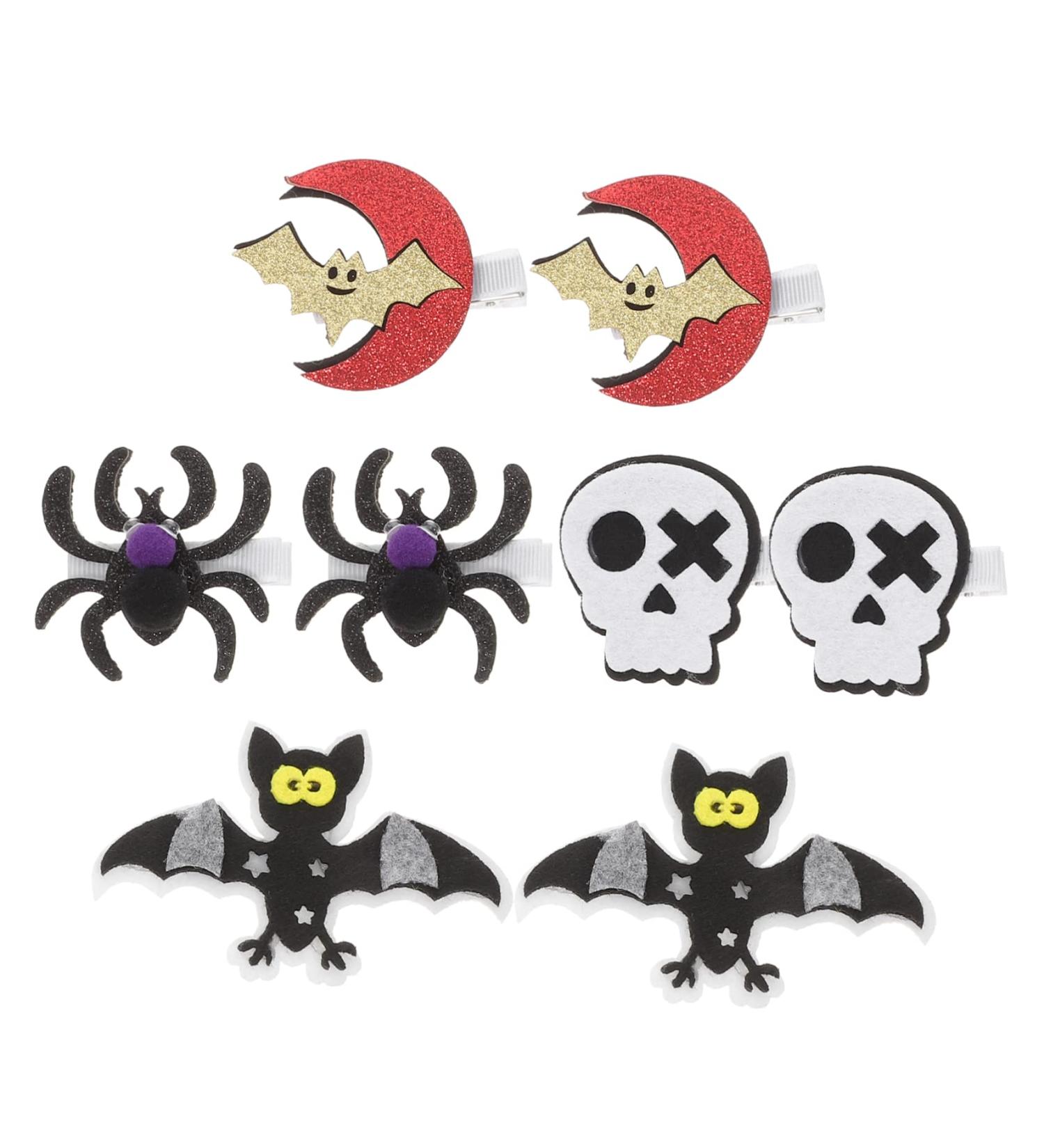minkissy 4 Pairs Halloween Hair Clips Alligator Hair Clip Witch Accessories Witch Hat Hair Clips Spider Hair Clips Hair Clips Skull Hair Barrette Alligator Clip Pumpkin Child Felt - Buy Online on GoSupps.com