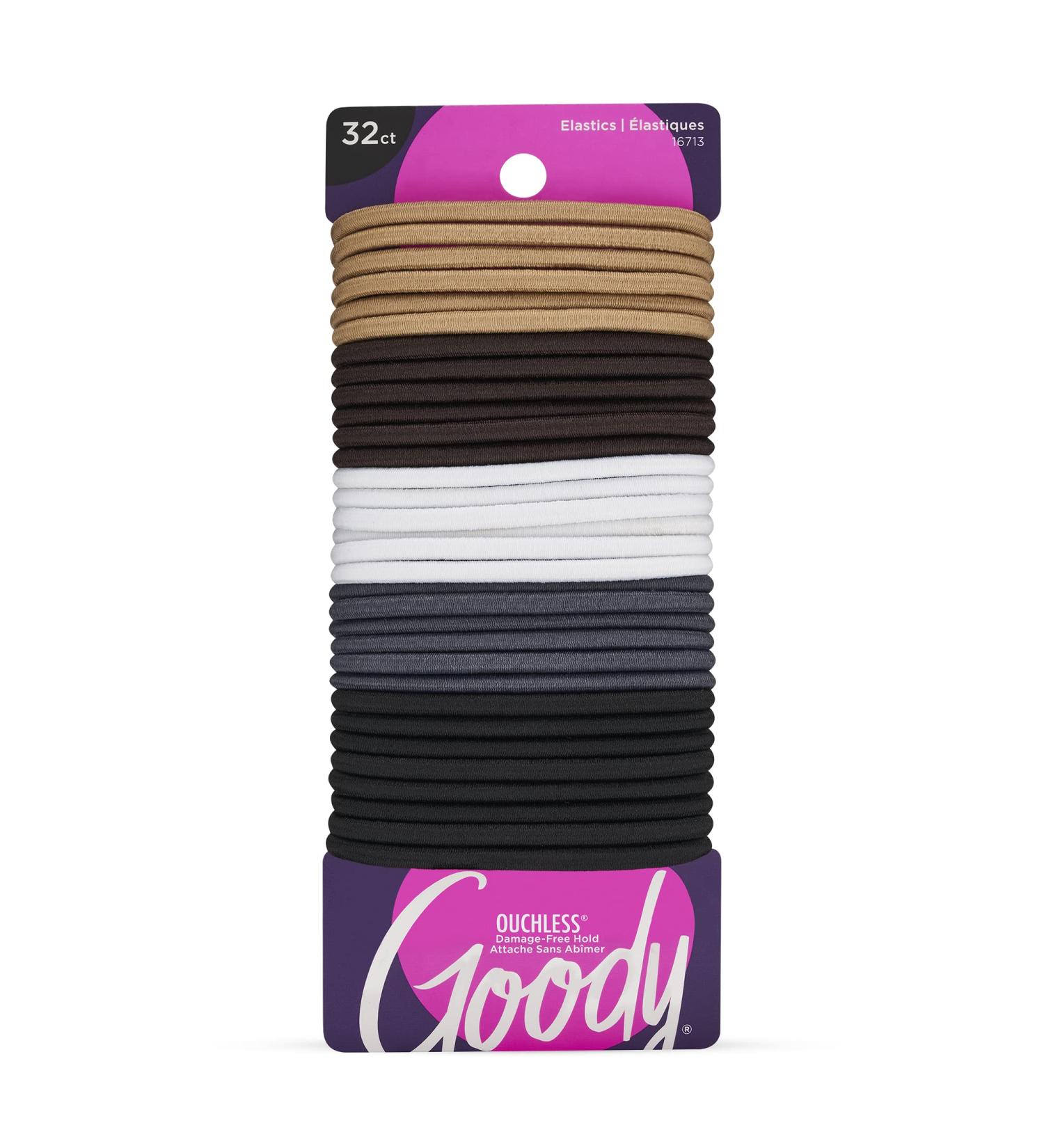 Goody Ouchless Braided Elastic Hair Ties - 10 Count Java Bean Neutral - 4MM - Buy Online on GoSupps.com
