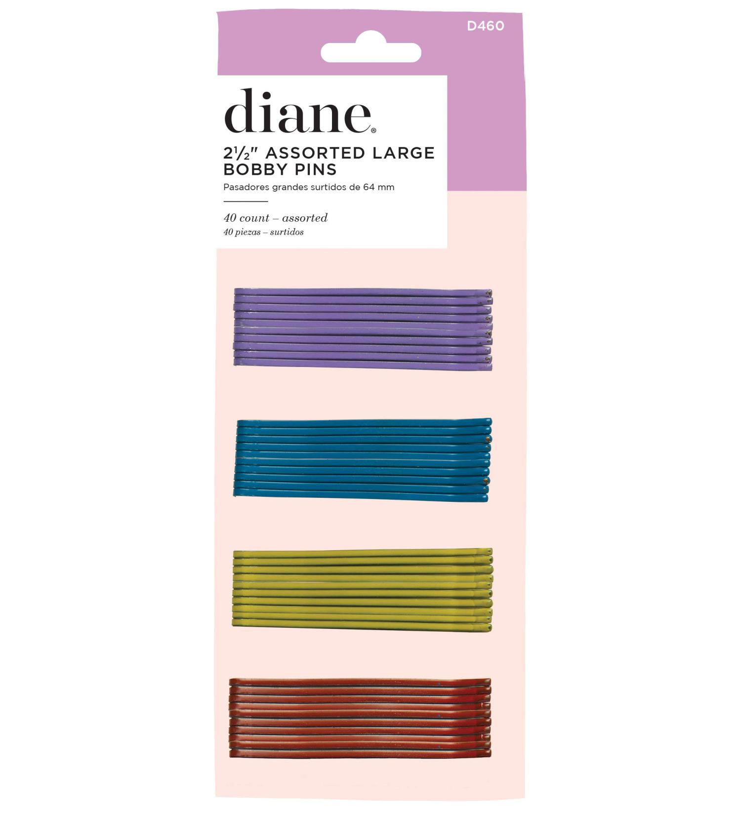 Diane 2.5 Inch Jumbo Bob Pins - Assorted Colors, 40 Count - Pack of 1 - Buy Online on GoSupps.com