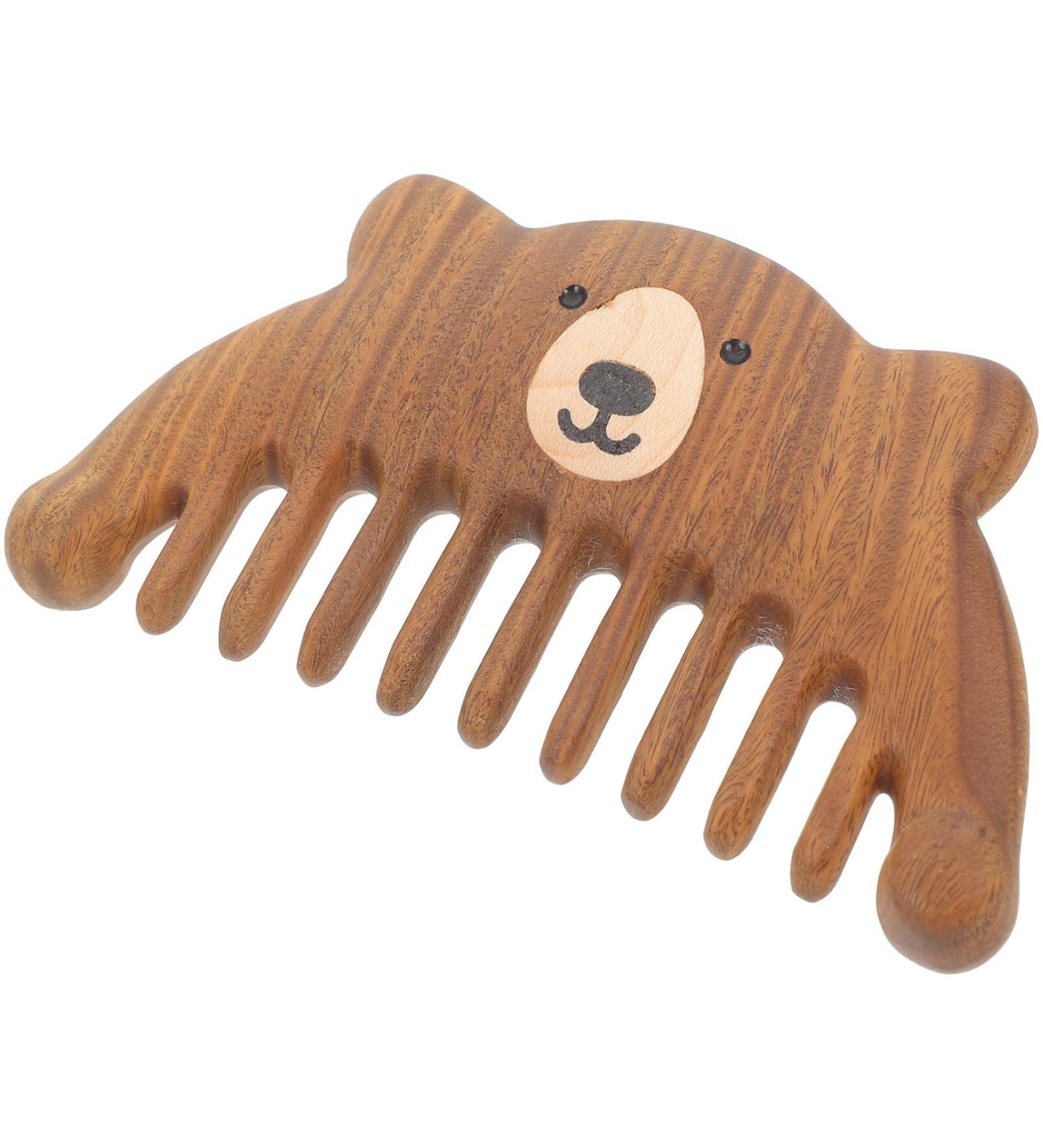 Beavorty Natural Green Sandalwood Wide Tooth Scalp Comb - Head Massage Tool for Women | Premium Wood Hair Comb for Scalp Massage - Buy Online on GoSupps.com