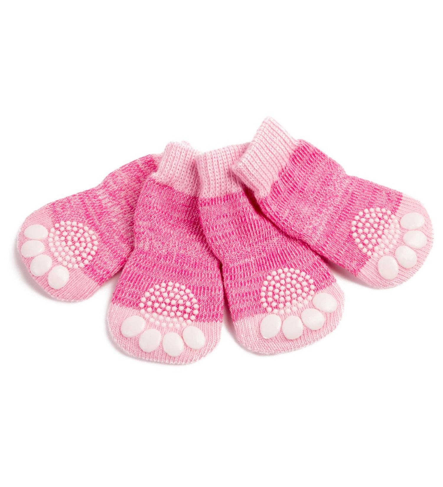 Buy Pet Heroic Indoor Anti-Slip Socks for Dogs & Cats - 8 Sizes (S to 5XL) - Silicone Gel Paw Protection & Traction - Pink - X-Large - Buy Online on GoSupps.com