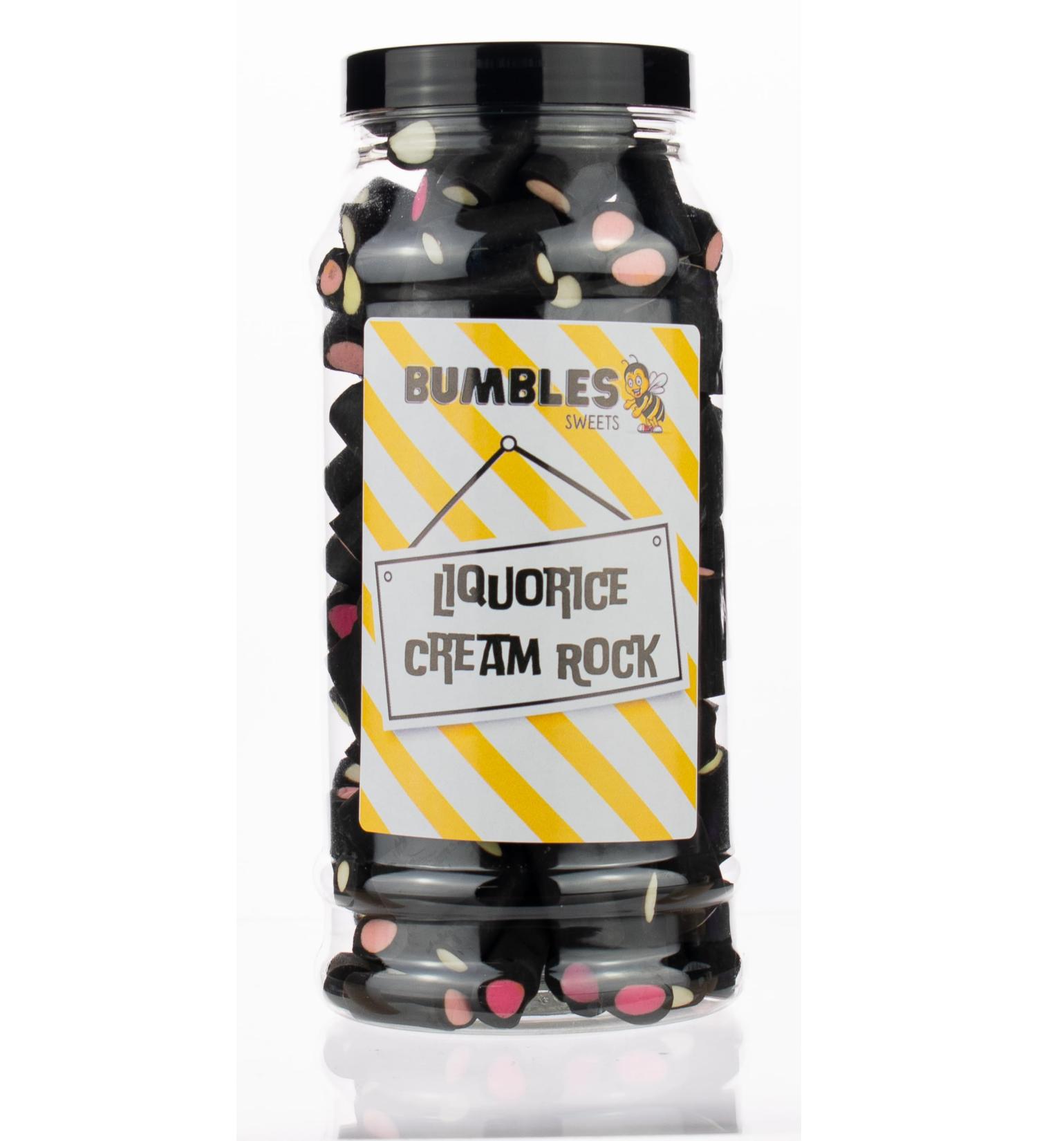 Liquorice Cream Rock Sweets Gift Jar - Buy Online on GoSupps.com