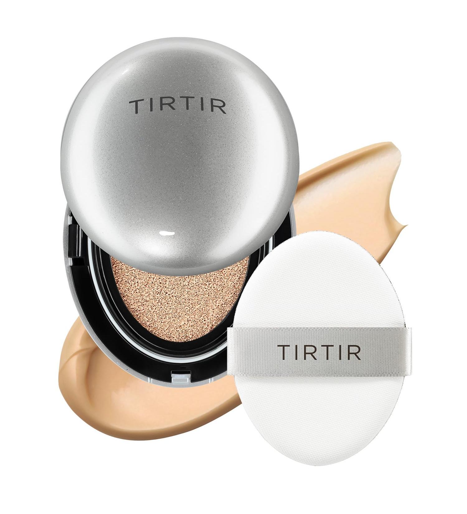 TIRTIR Fond De Teint Mask Fit Aura Silver Cushion Finition Semi-Brillante Couverture Naturelle Hydratant L ger (Taille Normale 0 63 Fl Oz) Moka 25N - Buy Online on GoSupps.com