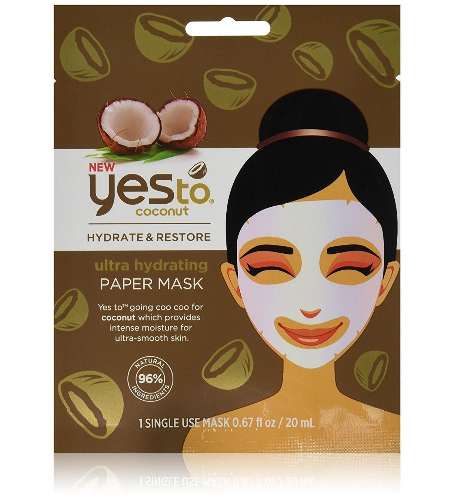 Yes to Coconut Paper Mask 0.67 fl oz (Pack of 12)