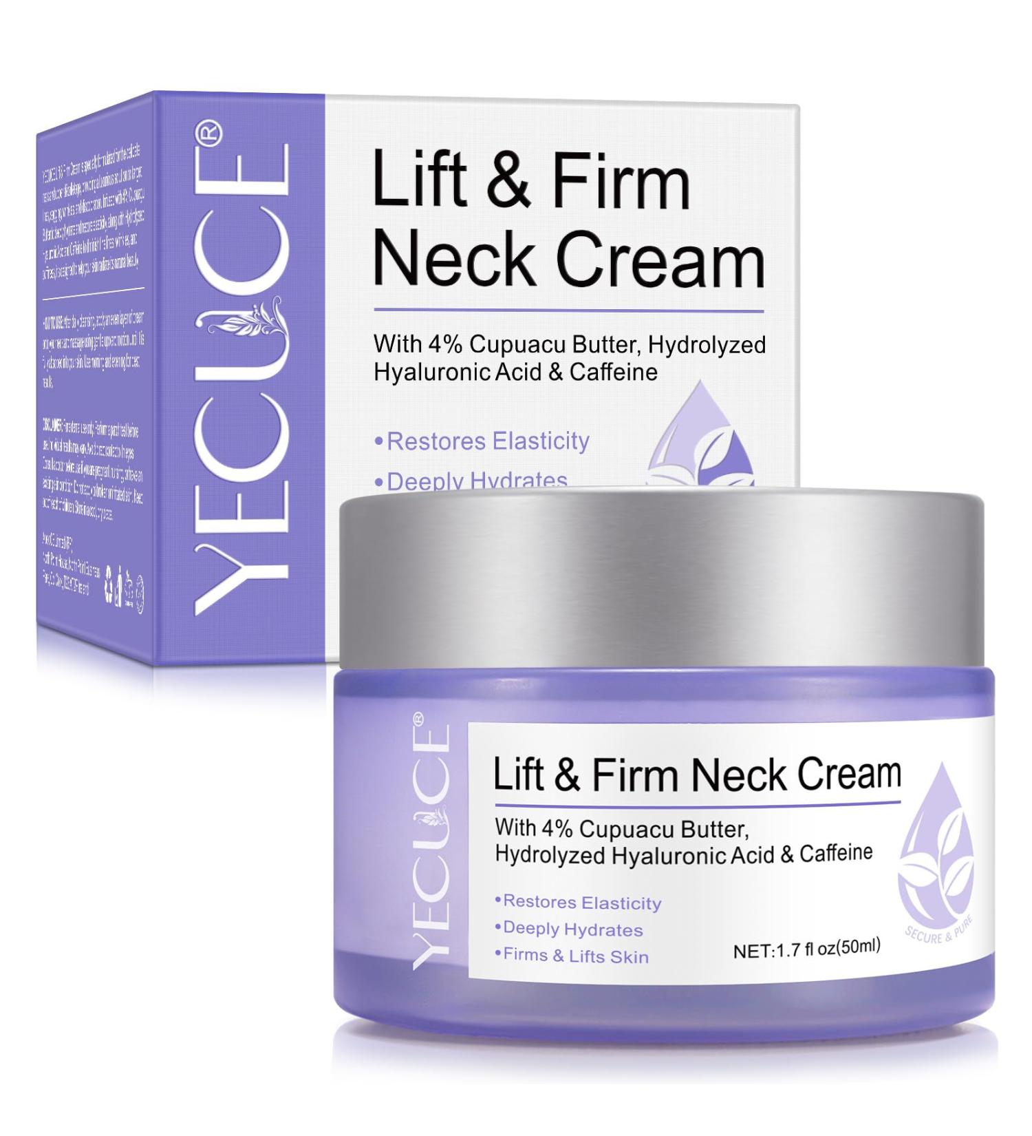 Neck Firming Cream - Lifting & Tightening Moisturizer for Jaw Face & Throat - Hydrating Skin Care for Men & Women - 50ML - Buy Online on GoSupps.com