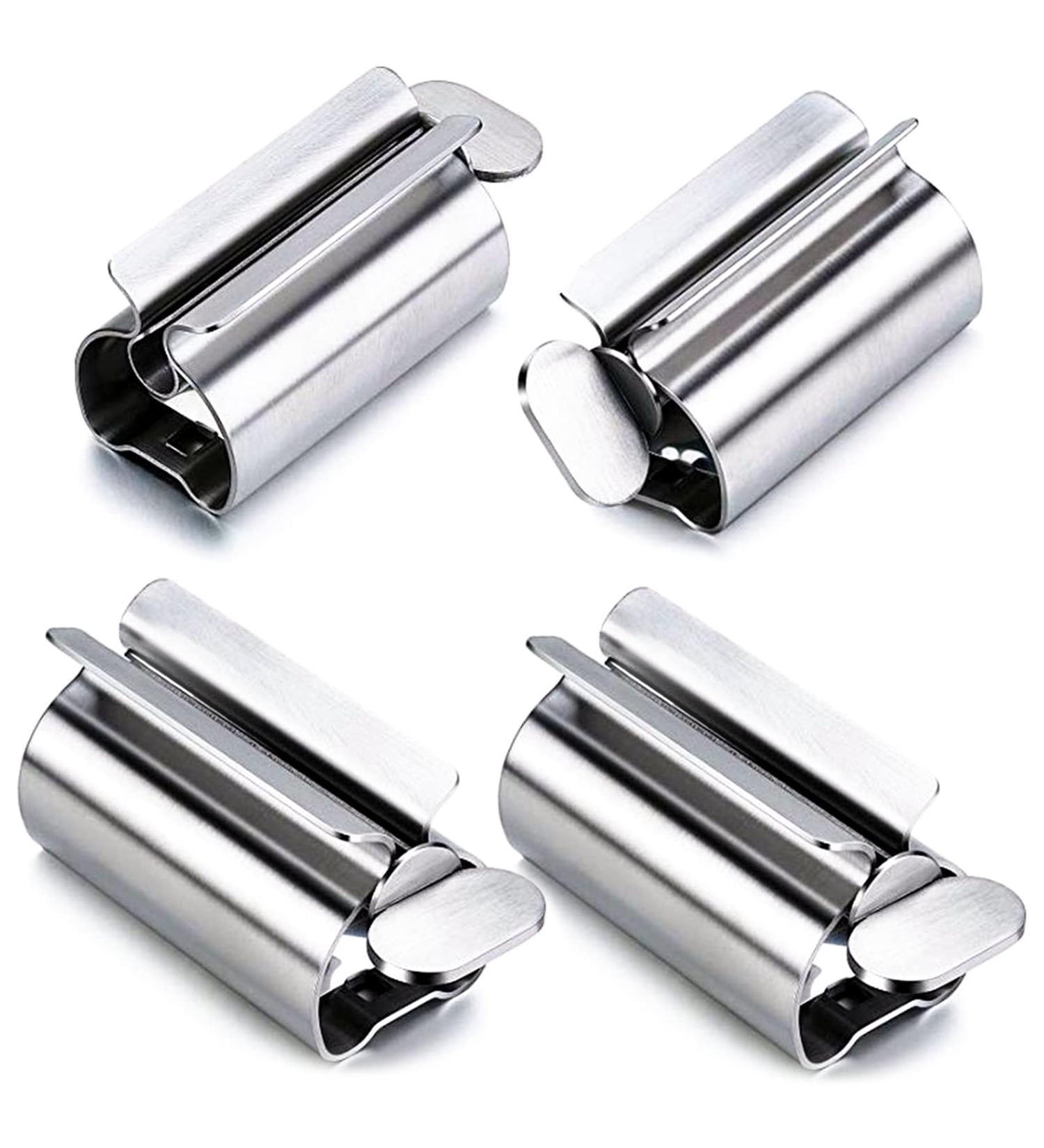 Piashow Tube Squeezer Set - 4 Stainless Steel Tube Presses with Stand for Creams Toothpaste & Tomato Paste - Perfect for Kids & Adults - Buy Online on GoSupps.com