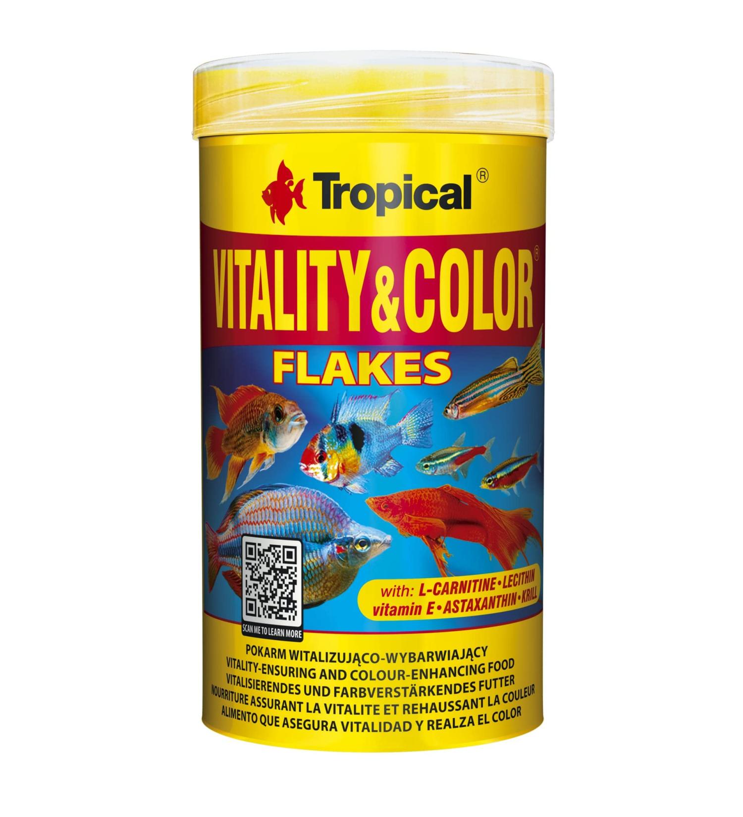 TROPICAL Vitality & Color Food for Aquariums 250 ml - Buy Online on GoSupps.com
