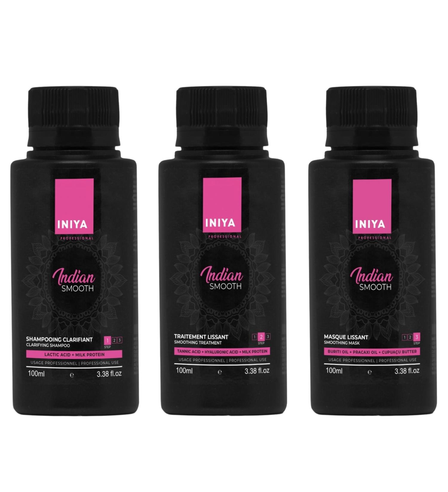 Formalin Free Indian Tannin Smoothing Kit Tannin & Hyaluronic Acid & Amla | Iniya Professional | Glyoxylic Acid Free Smoothing - Buy Online on GoSupps.com