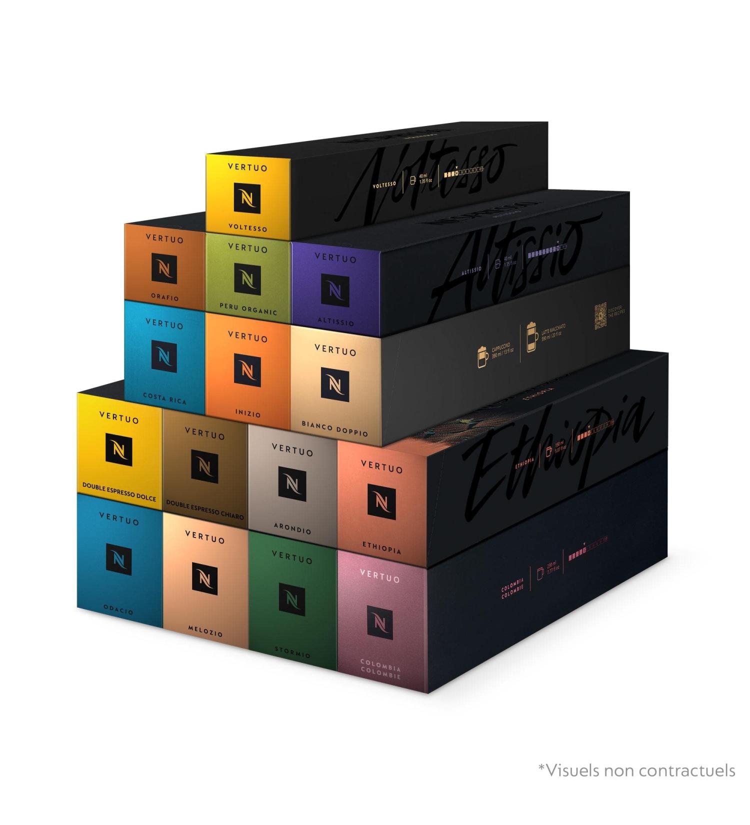 Nespresso Nespresso Vertuo - Discovery Pack of 150 Coffee Capsules - Intensity from 4 to 9 - Selection of 15 Coffees