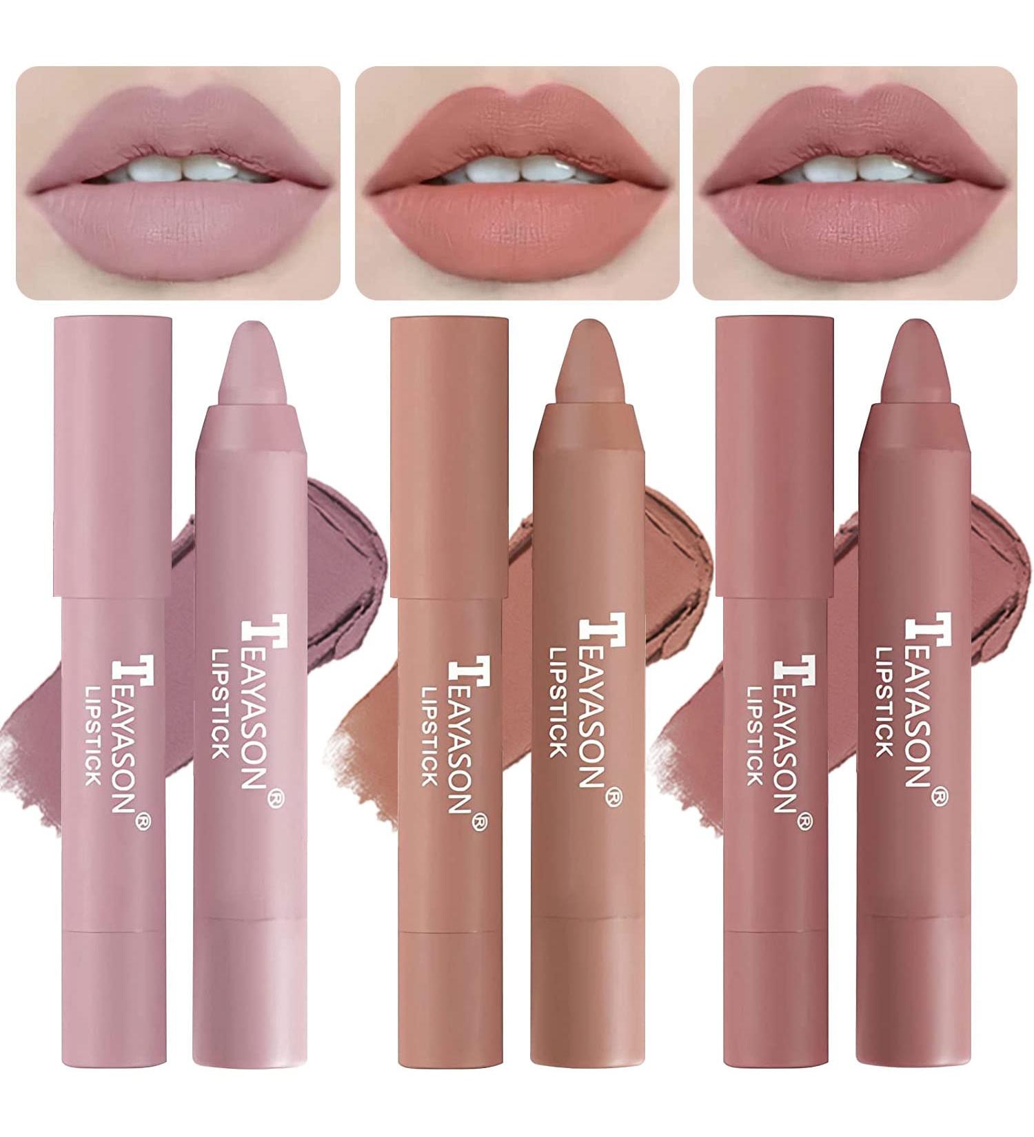 3 Colors Liquid Matte Lipstick Set - Long Lasting Waterproof Lip Gloss for Women Makeup - Buy Online on GoSupps.com