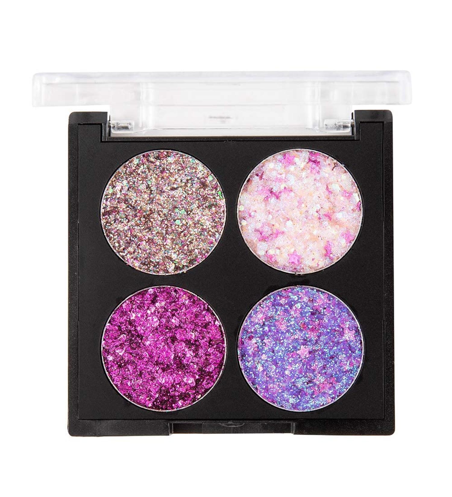 AKARY 4-Colors Glitter Eyeshadow Palette - Ultra Pigmented Long Lasting & Waterproof Mini Makeup for Stunning Eye Looks | Shop Internationally - Buy Online on GoSupps.com