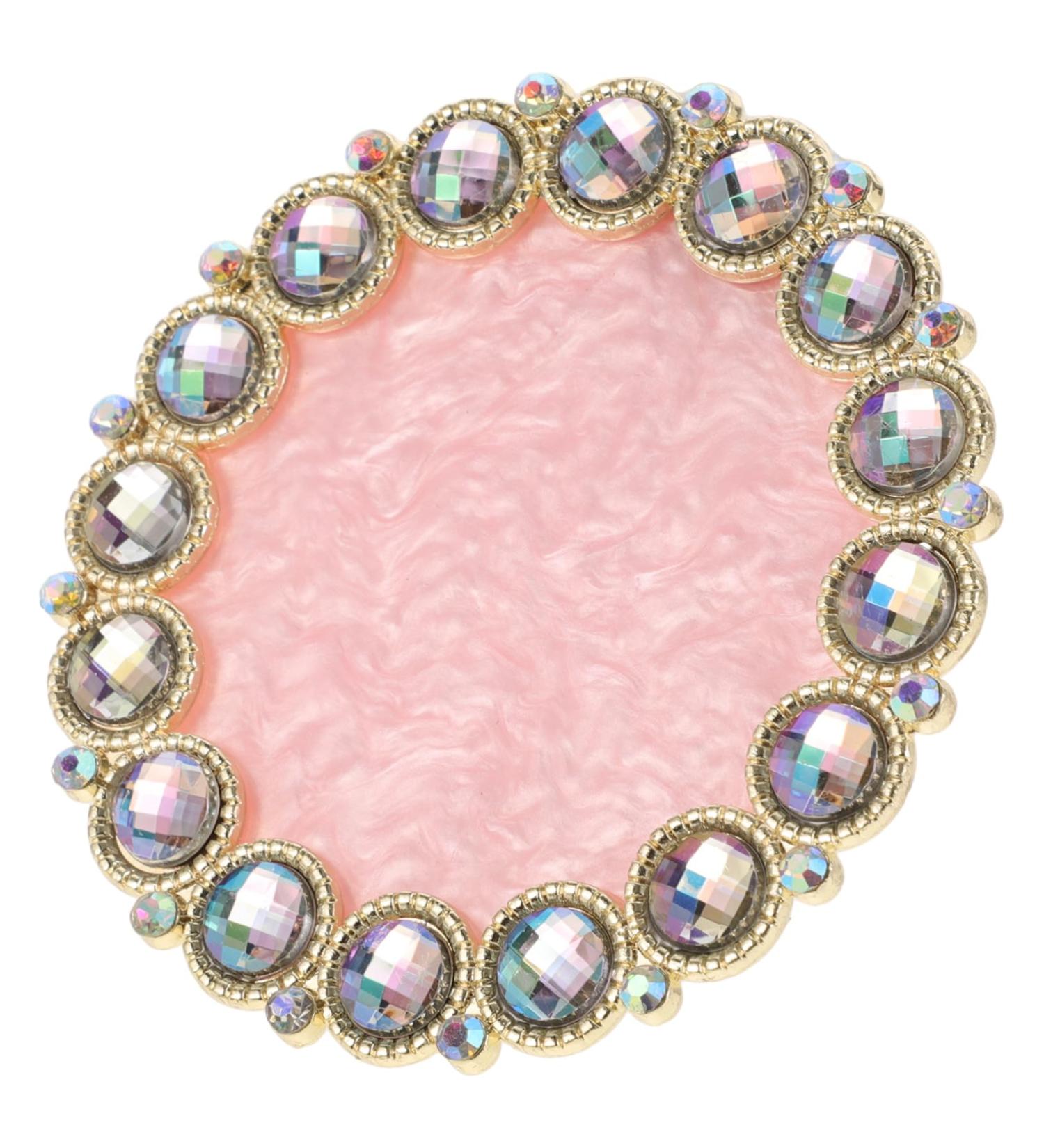  BATHVEVE Nail Art Mixing Palette Resin Nail Art Palette with Crystal Gem Edge Nail Polish Mixing Plate Nail Art Display Board Nail Painting Palette - Buy Online on GoSupps.com