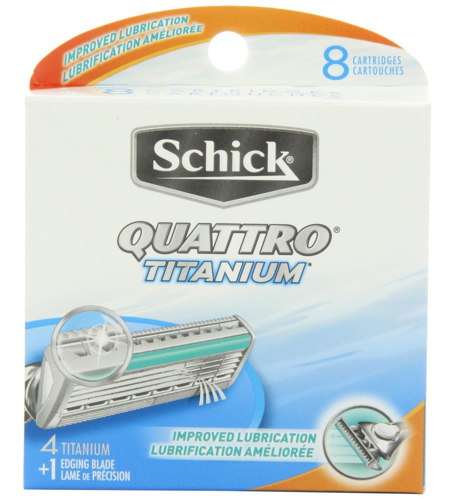 Schick Quattro Titanium Refill 8 Count (3 Pack)
