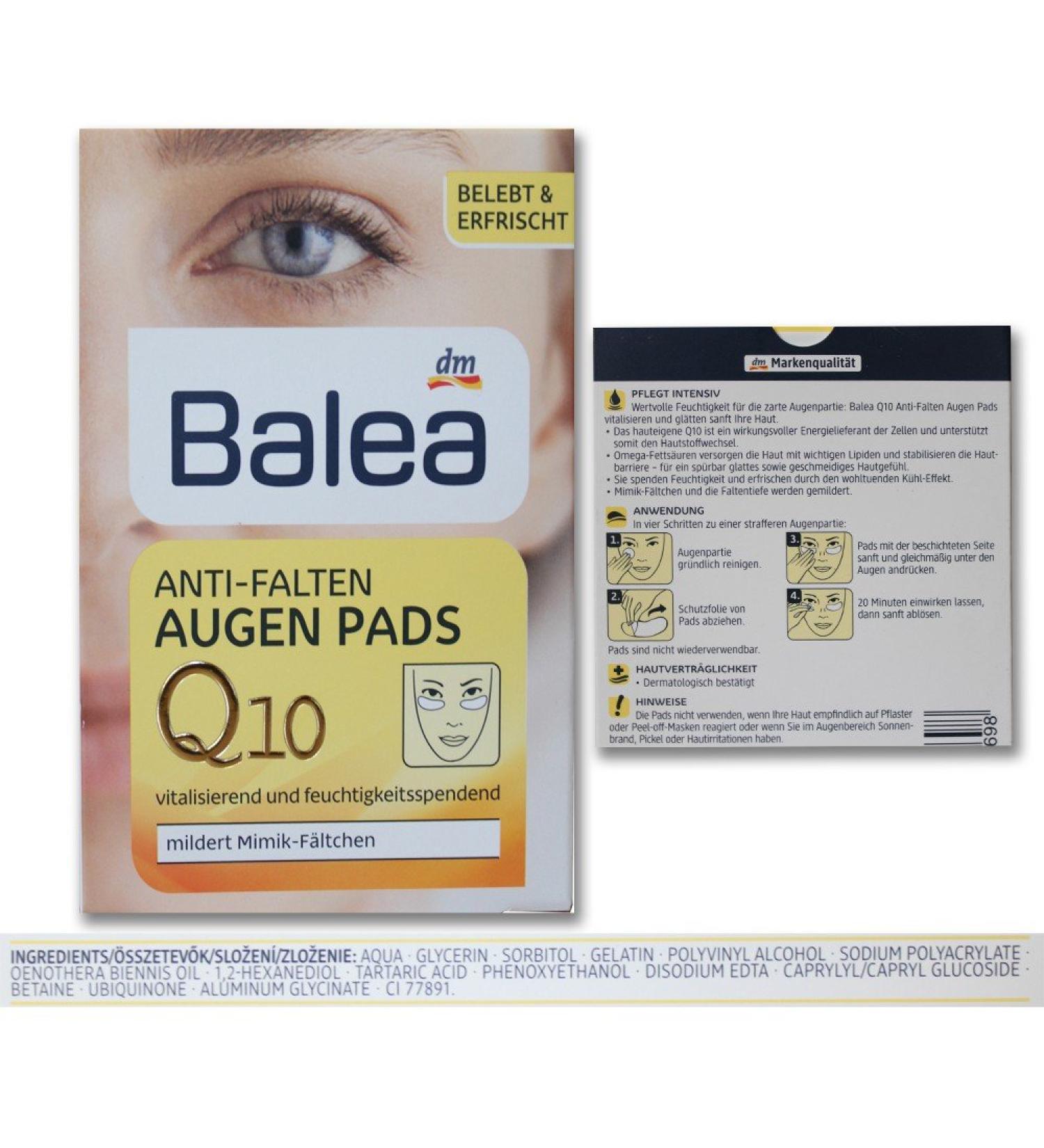 Balea Anti-Wrinkle Eye Pads Q10 (6x2 pcs.)