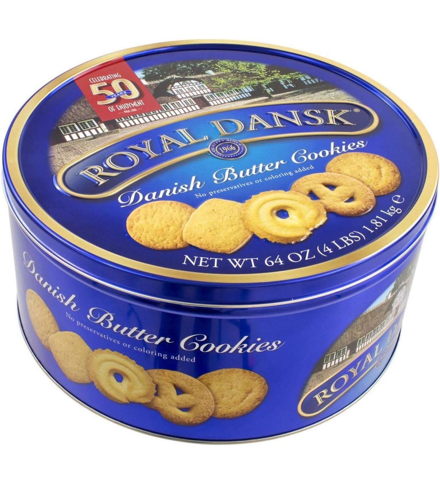Royal Dansk Danish Butter Cookies 1.81kg Tin Family & Share Tin Simple Sweet & Buttery - By Shop 4 Less