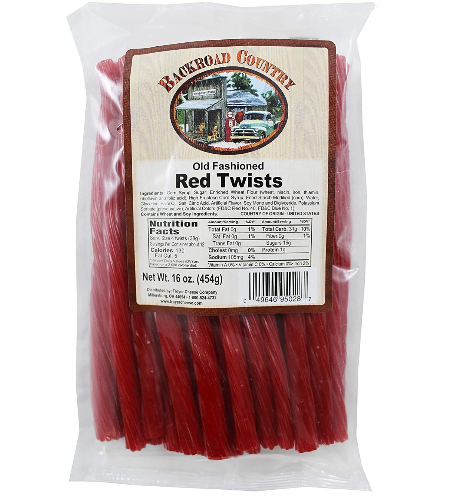 Backroad Country Red Licorice Twists 16 Ounces