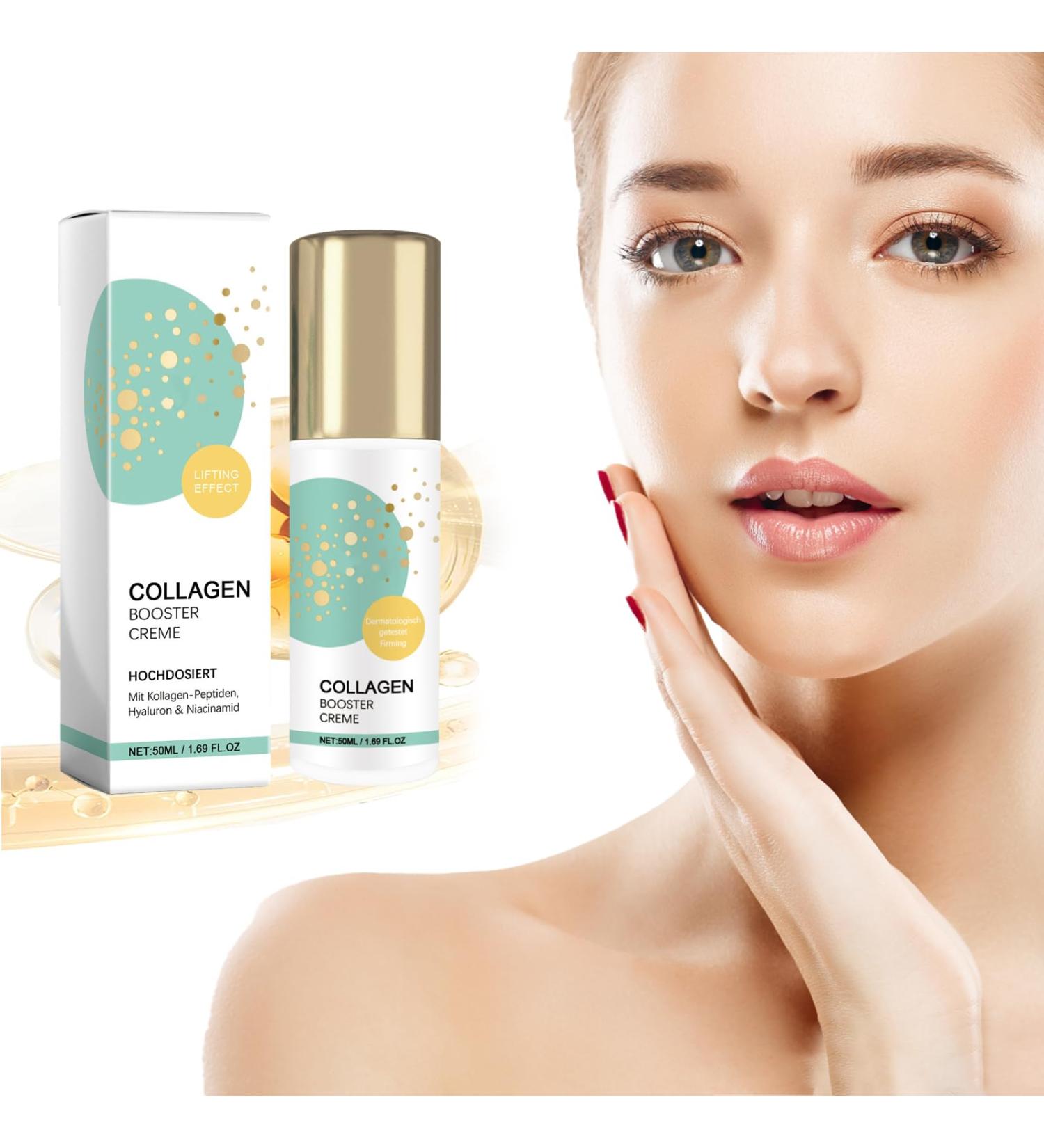 Hyaluronic Acid Face Cream Hydrating Face Cream with Hydrolyzed Collagen Niacinamide Tocopherol Vitamin E Anti-Ageing Anti-Wrinkle Moisturising Cream for Men and Women 50ml - Buy Online on GoSupps.com