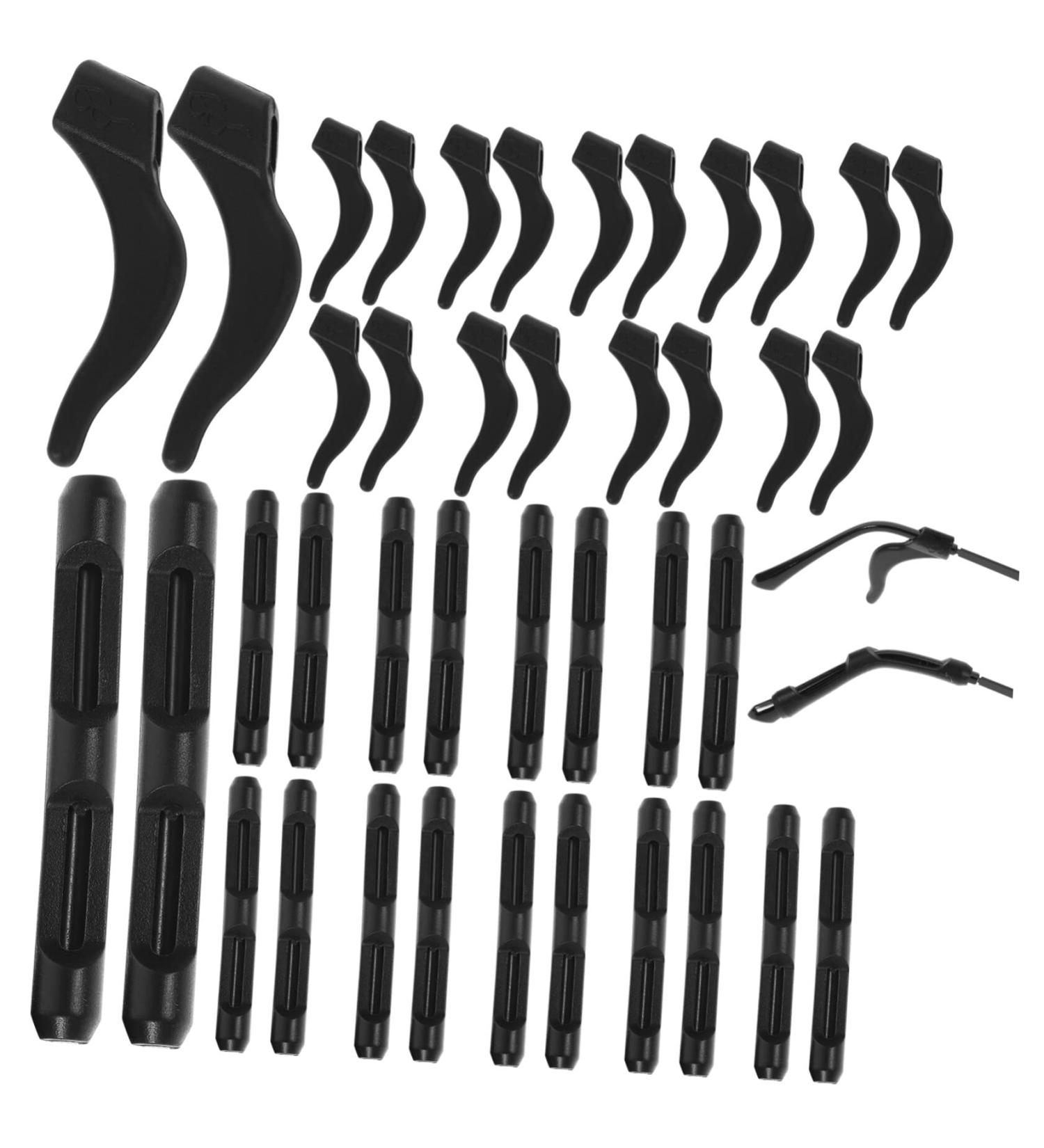 Yardwe 20 Pairs Anti-Slip Glasses Straps - Ear Wax Holders for Kids & Adults - Pebbled Black 5.6x0.6cm - Buy Online on GoSupps.com