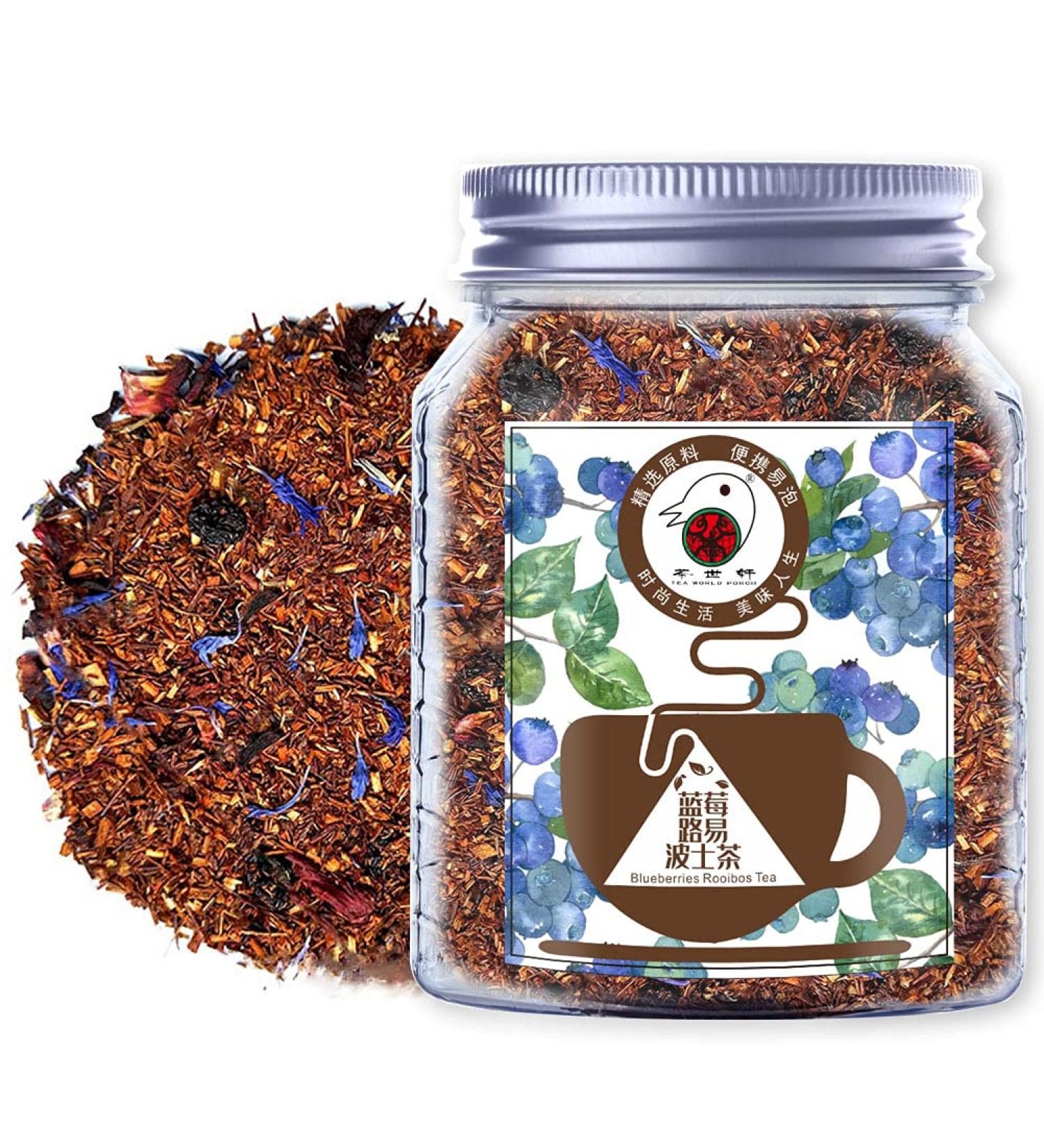 Plant Gift Blueberries Rooibos Tea mango flavor loose leaf rooibos tea grapes rose flower blueberries and chrysanthemum no caffeine hot and iced tea nonGMO herbal tea 70 g25oz - Buy Online on GoSupps.com