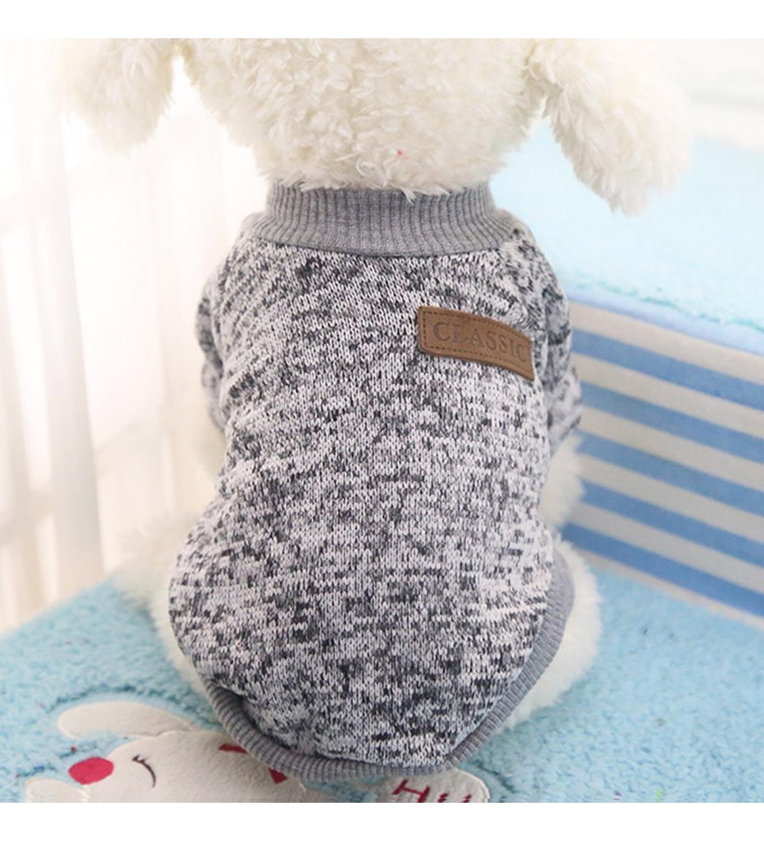 Idepet Pet Sweater - Warm Fleece Dog & Cat Coat for Small Medium Large Pets - Pink & Gray Options - Buy Online on GoSupps.com