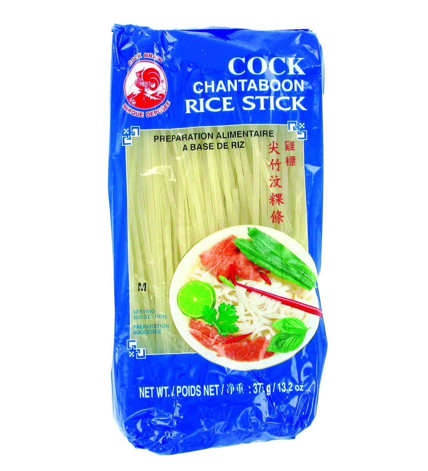  Cock Rice Pasta / Vermicelli / Rice Noodles 3mm Wide - Chantaboon - Cock Brand - 375g - Free Delivery France (Pack of 10 bags) - Buy Online on GoSupps.com