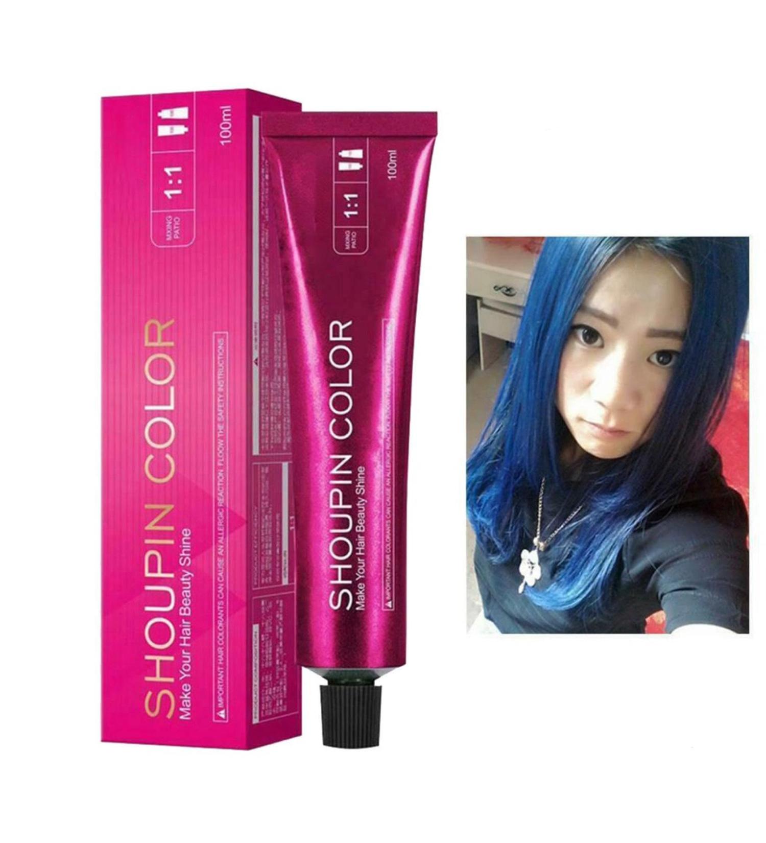 Hair Dye Wax 100ML Colour Hair Cream Natural Hairstyle Washable Hair Wax for Party Cosplay Halloween Christmas (Blue) - Buy Online on GoSupps.com