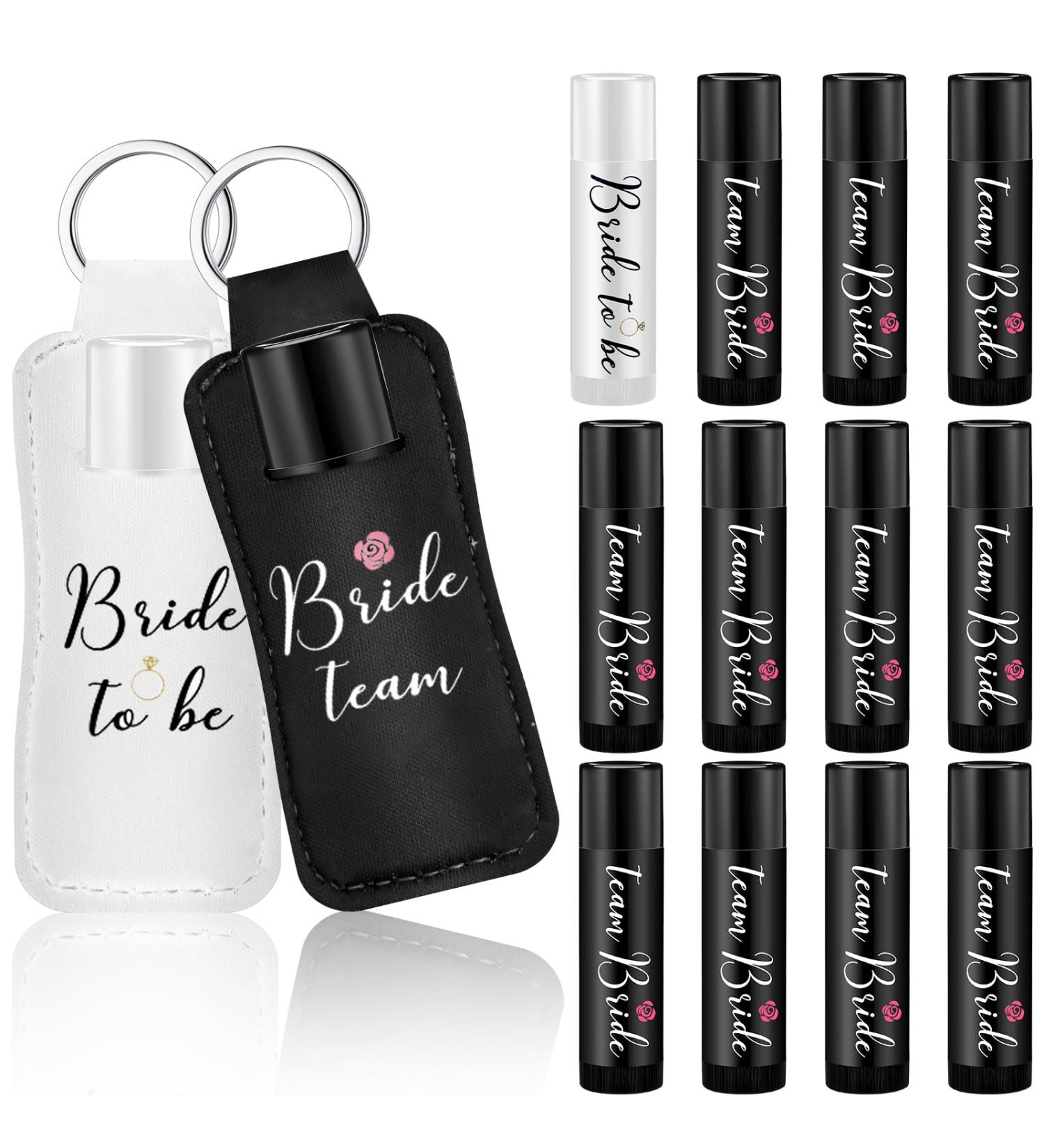 24 Pcs/12 Set Bride and Bridesmaid Lip Balm Gifts Bulk 11 Pack Black Bridesmaid Themed 1 Pcs White Bride Themed Each One Has 1 Pouch Bachelorette Party Supplies Wedding Gifts - Buy Online on GoSupps.com