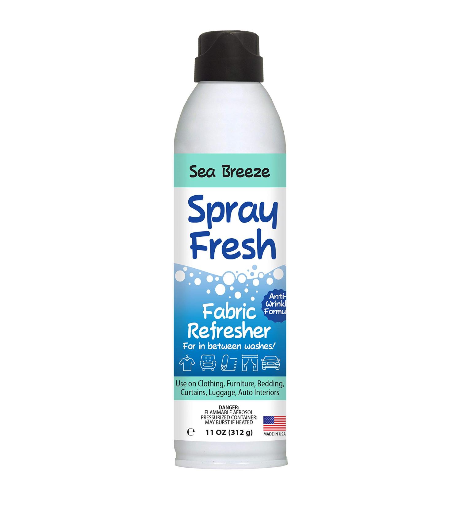 Spray Fresh Fabric Refresher - Deodorizer & Freshener for Clothing Bedding Luggage - Eliminates Odors & Prevents Wrinkles (Sea Breeze - Buy Online on GoSupps.com