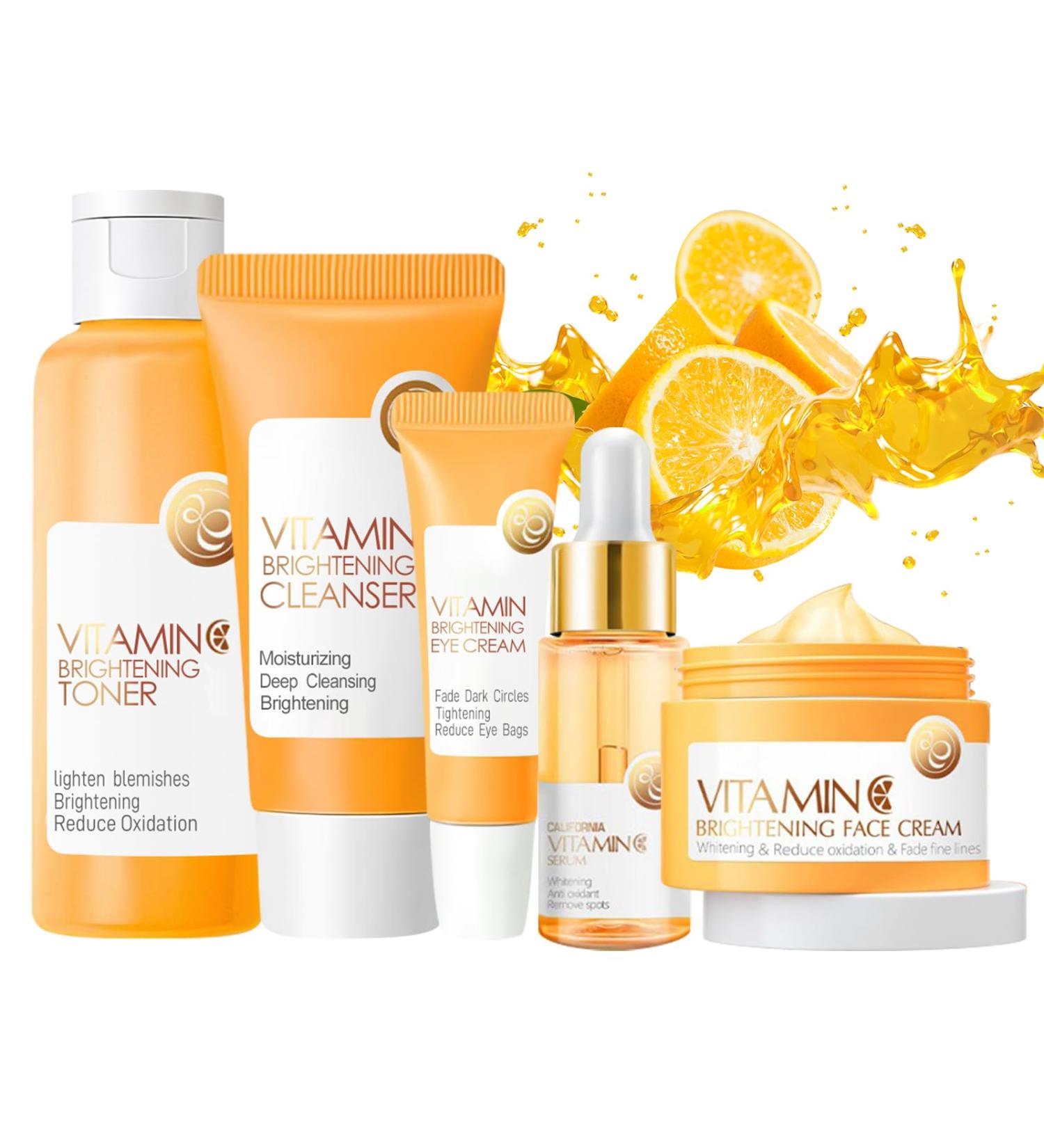 5Pcs Valentines Day Vitamin C Skincare Set Skin Care for Kids Skincare Gift Sets with Cleanser Toner Serum Eye Cream Facial Cream Skin Care Set for Girls Ages 8-12 Travel Facial Kit for Girls Vitamin C-5Pcs - Buy Online on GoSupps.com