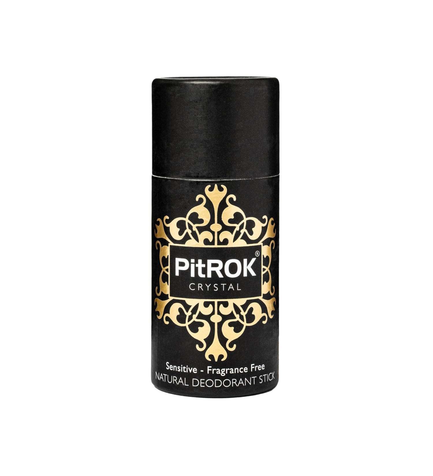 PitROK Crystal Natural Deodorant Stick 1x100g - Cardboard Tube 'Push-Up' Format. Ready to use or use to refill your PitROK original holder. Vegan Cruelty Free Fragrance Free. Ready to Use or Use as a Refill - Buy Online on GoSupps.com