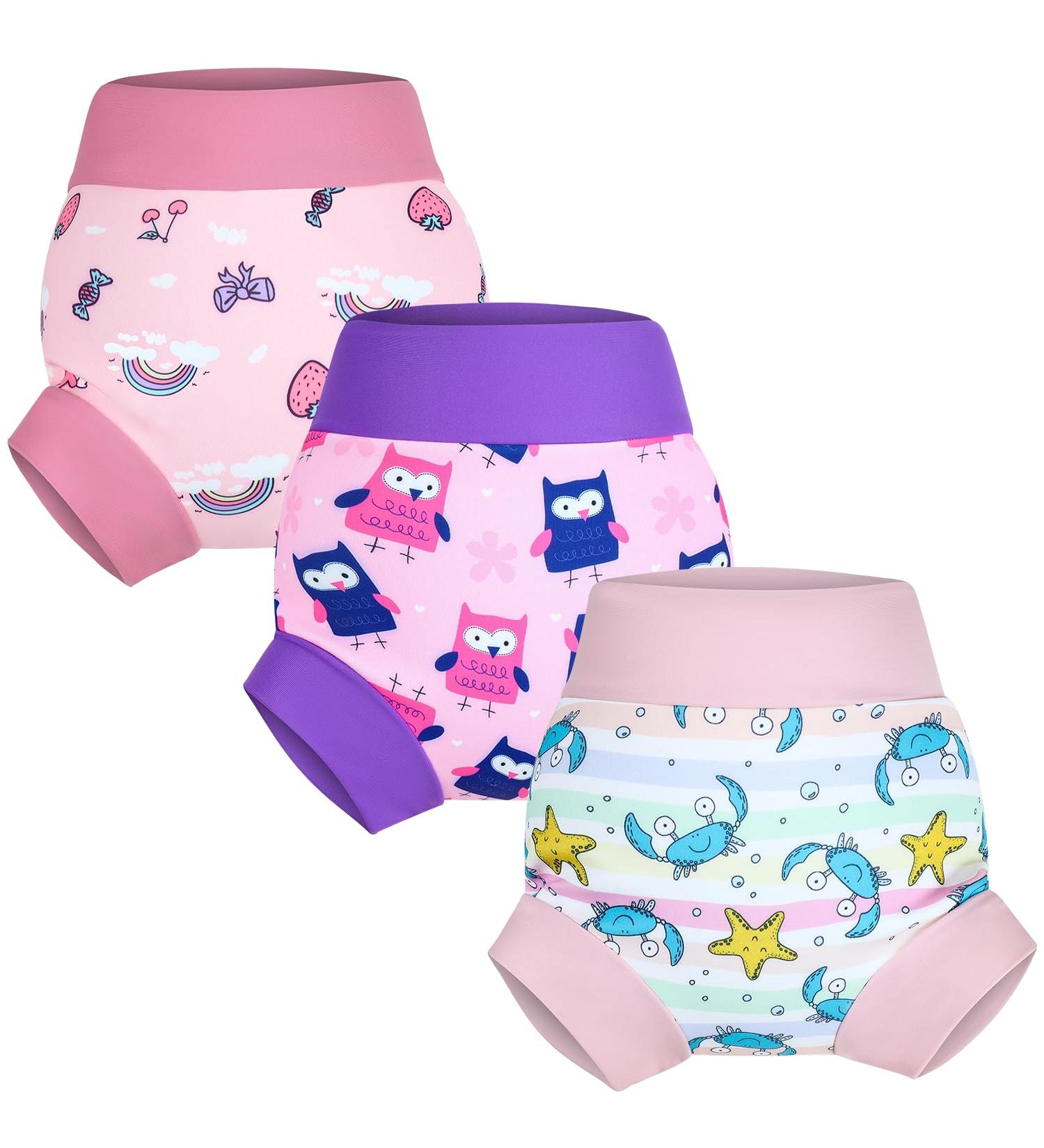 Buy Flyish Direct Reusable Swimming Diaper for Babies - Waterproof Swim Diaper for Boys & Girls (S/4T L/4T) - Purple | International Shipping Available - Buy Online on GoSupps.com