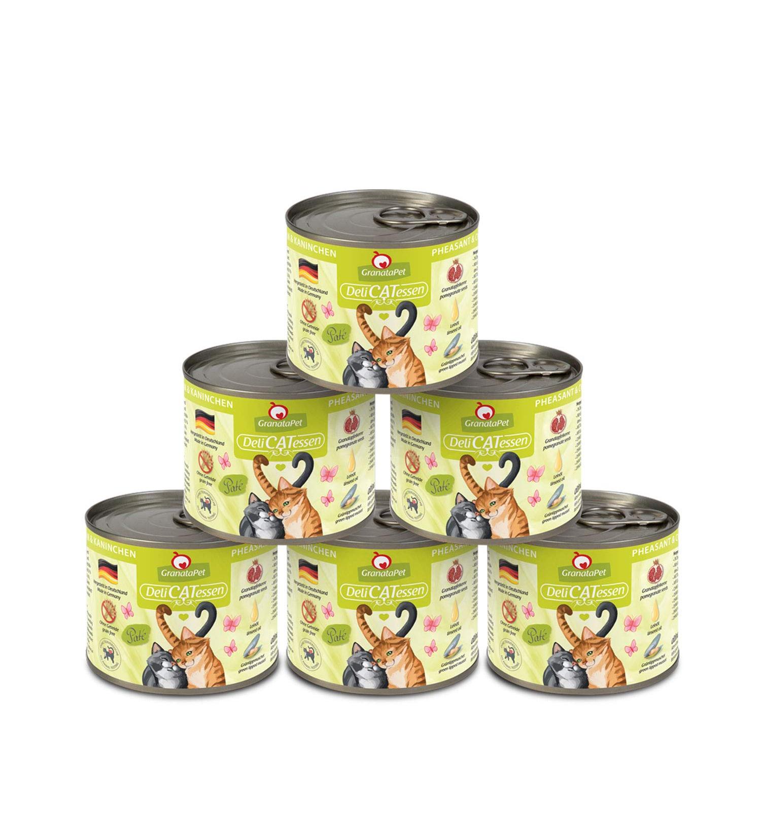 Granapet Delicatessen Fasan & Rabbits - Grain-Free Gourmet Wet Cat Food (6 x 200g) - Premium Quality for Discerning Cats - Buy Online on GoSupps.com