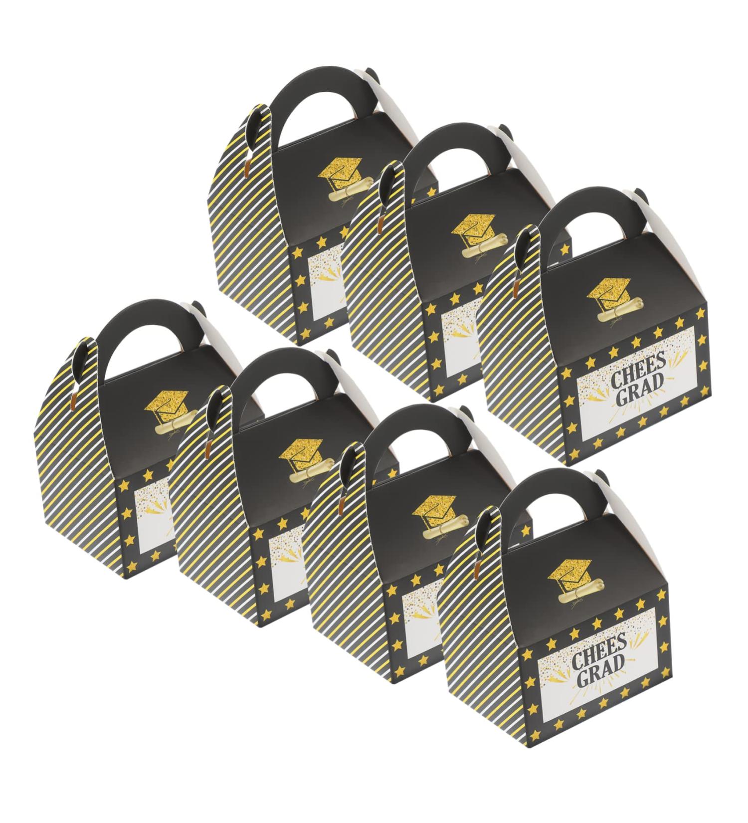 Gatuida 50pcs Box Graduation Season Candy Box Delicate Bag 11X8X6CM Black - Buy Online on GoSupps.com