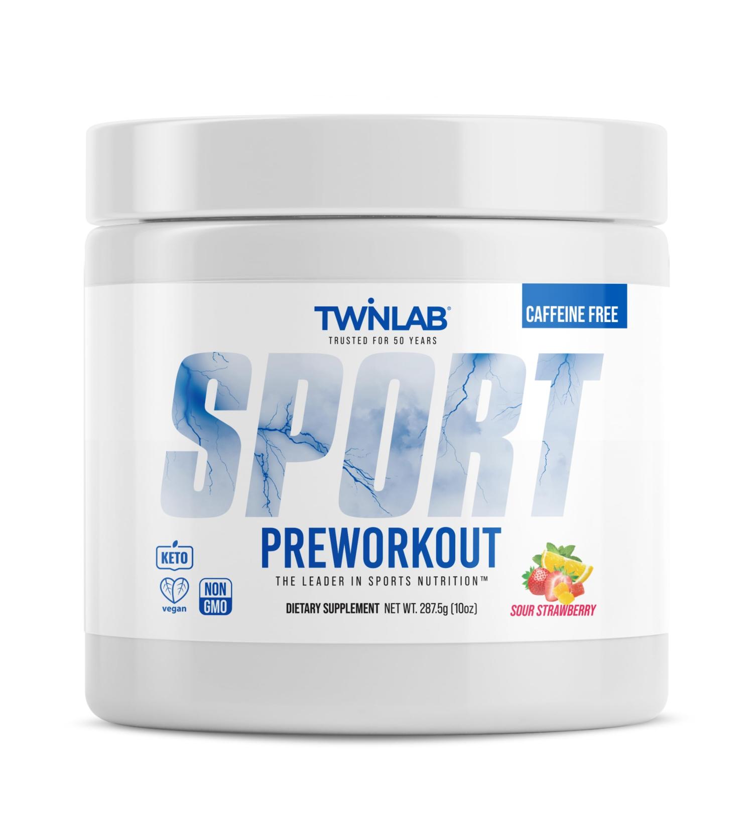 Twinlab Sport Pre-Workout Strawberry - 10 Oz | 25 Servings (Pack of 2) - International Shipping Available - Buy Online on GoSupps.com