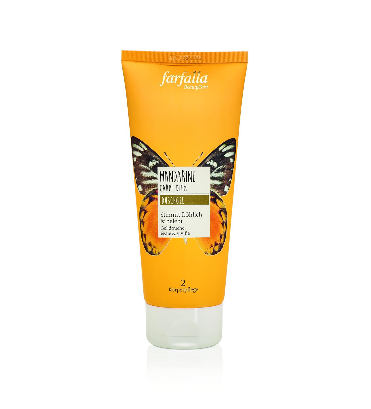 butterfly farfalla Mandarine Shower Gel 100 certified natural cosmetics 1 x 200 ml - Buy Online on GoSupps.com