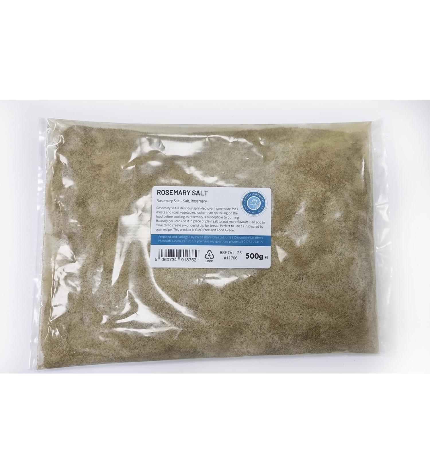 Entirely Ingredients - Rosemary Salt - Food Grade - Perfect for Focaccia and Roast Potatoes 500g