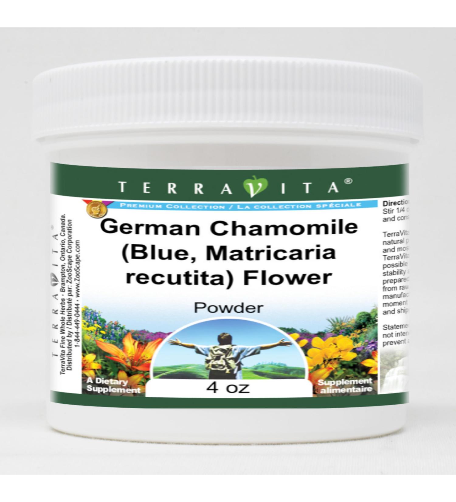German Chamomile (Blue Matricaria recutita) Flower Powder (4 oz ZIN: 516214) - 3 Pack - Buy Online on GoSupps.com