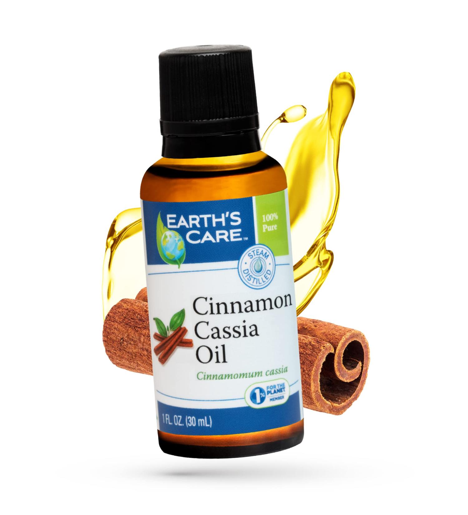 Earth's Care Cinnamon Cassia Oil - 100% Pure Essential Oil for Diffuser - 1 Fl OZ Cinnamon 1 Fl Oz (Pack of 1) - Buy Online on GoSupps.com