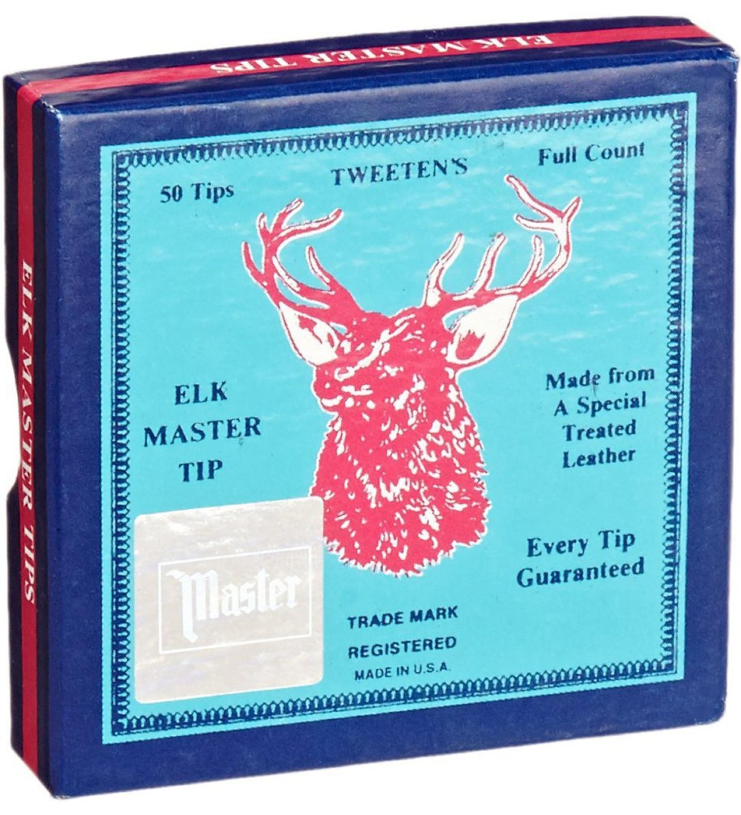 Tweeten Elk Master Soft Leather Billiard/Pool Cue Tips, Box of 50 (12 mm, 13 mm and 14 mm)