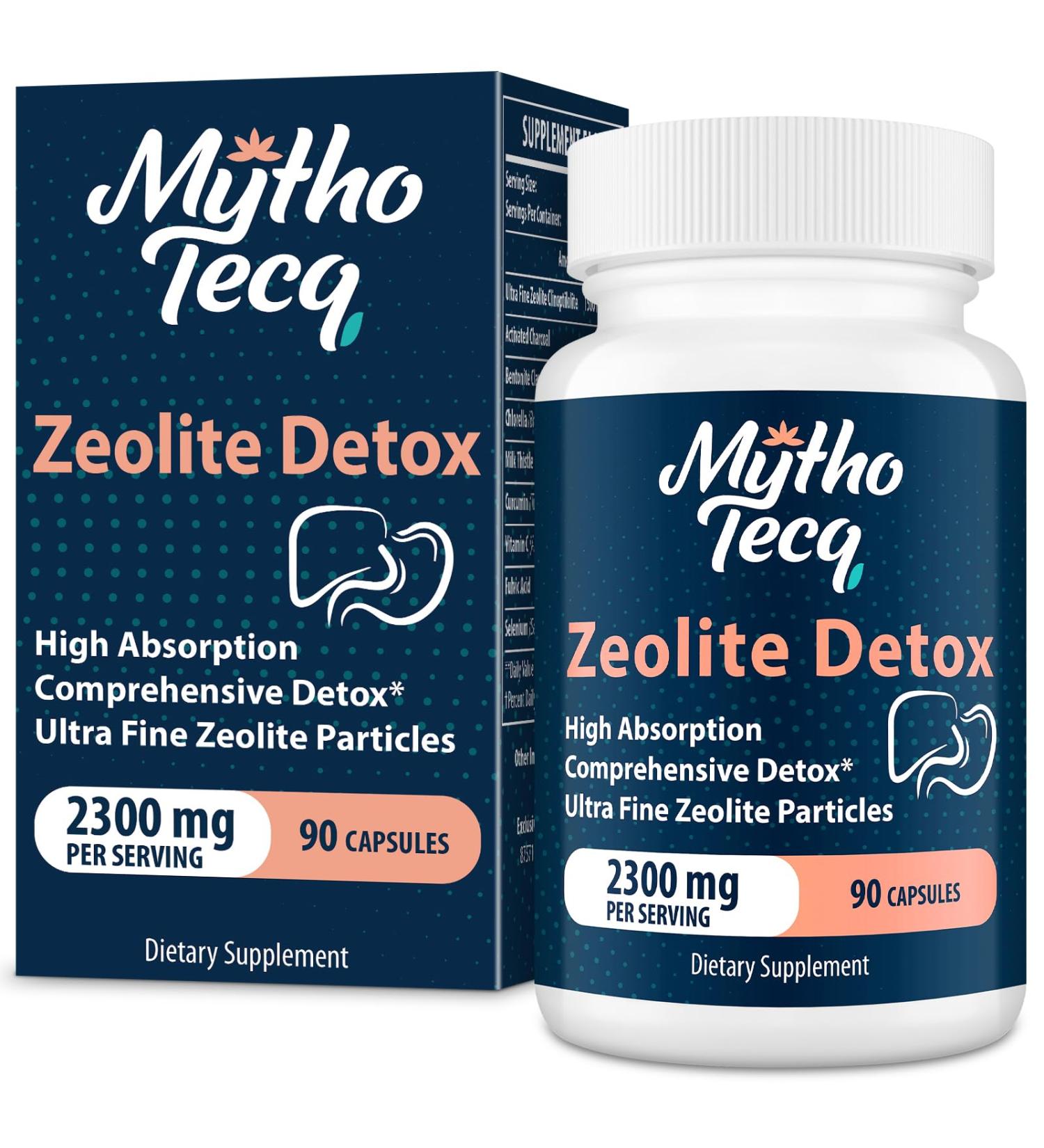 69 000 MG Zeolite Detox & Activated Charcoal - Full Body Liver Cleanse Natural Toxin Removal Milk Thistle & Bentonite Clay - 90 Capsules - Buy Online on GoSupps.com