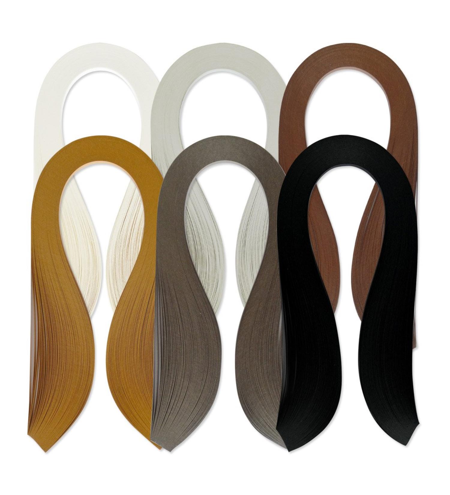 JUYA Quilling Strips Set - 600 Strips, 6 Colors, 39cm Length/Strip, 5mm Width - Buy Online on GoSupps.com